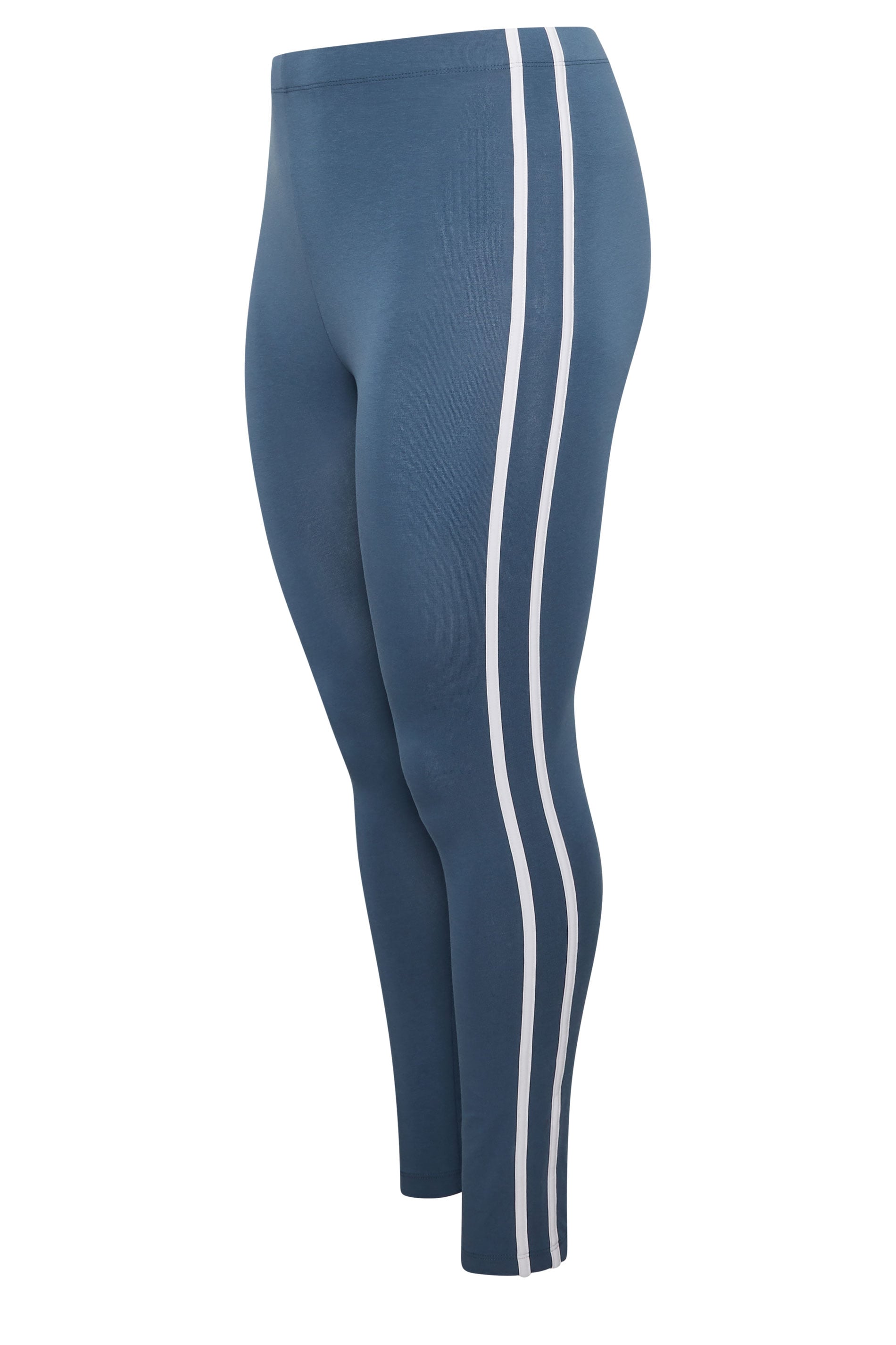 YOURS ACTIVE Plus Size Brown Side Stripe Leggings | Yours Clothing 6