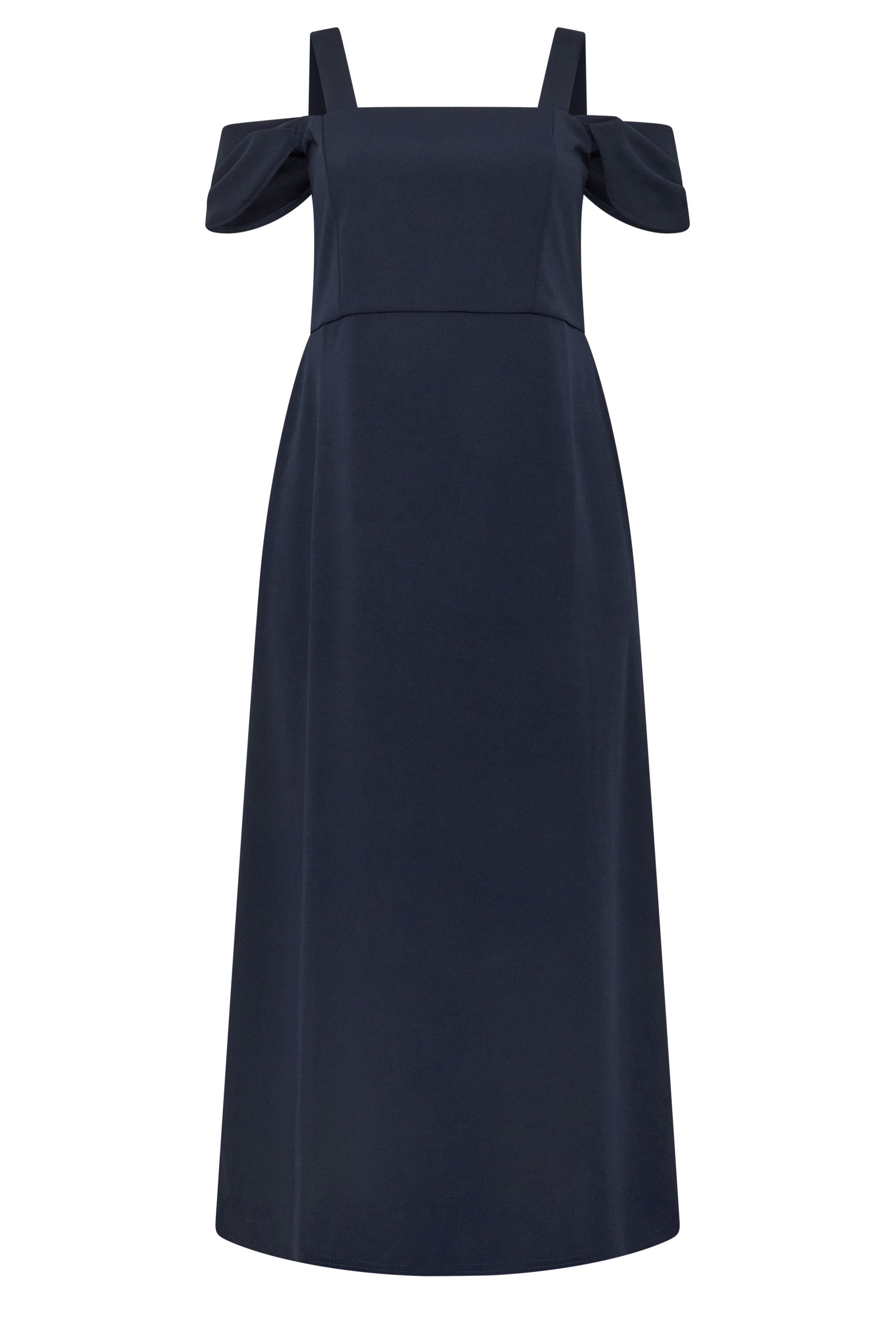 YOURS LONDON Plus Size Navy Blue Cold Shoulder Maxi Dress | Yours Clothing 5
