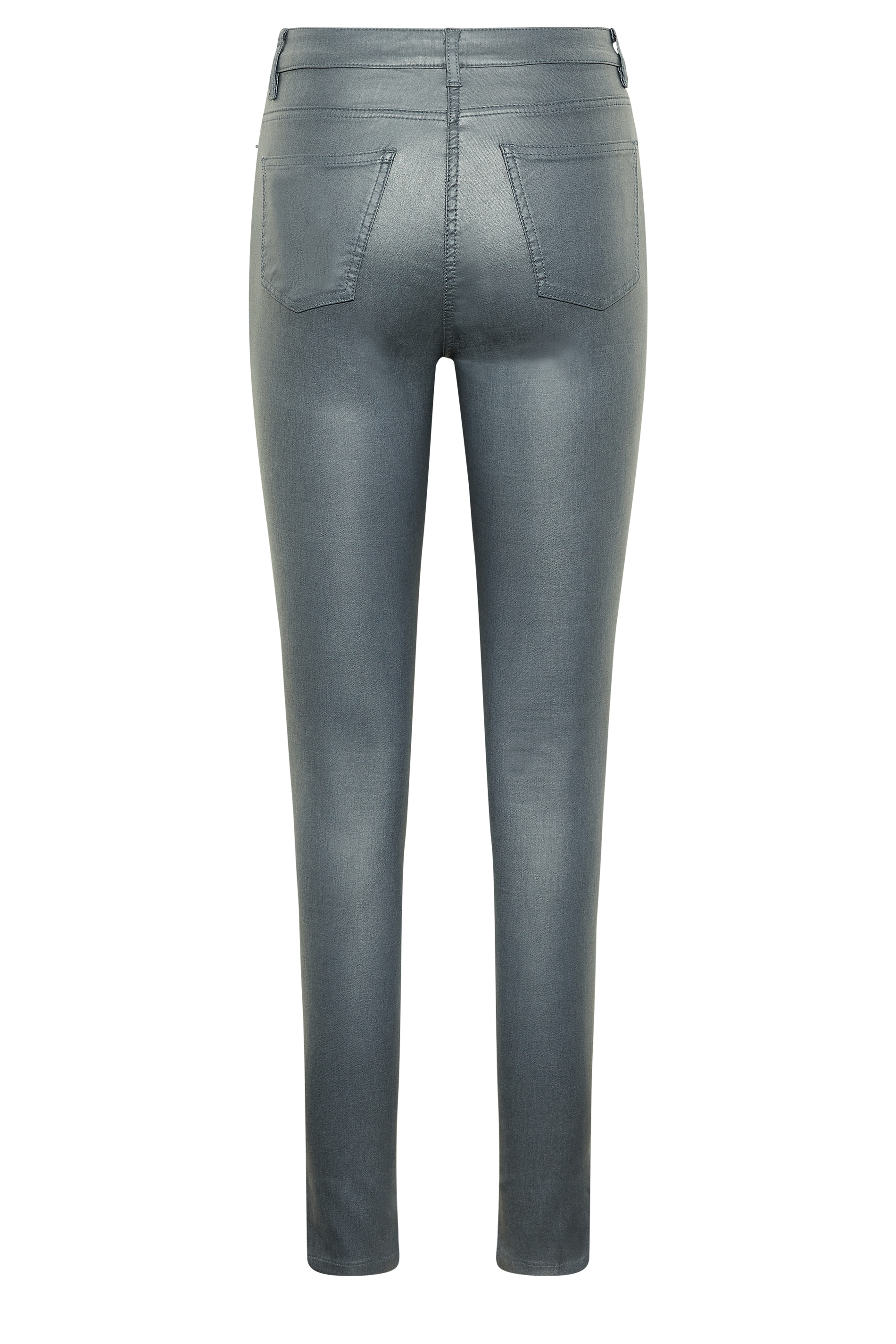 LTS Tall Women's Blue Coated AVA Skinny Jeans | Long Tall Sally  3