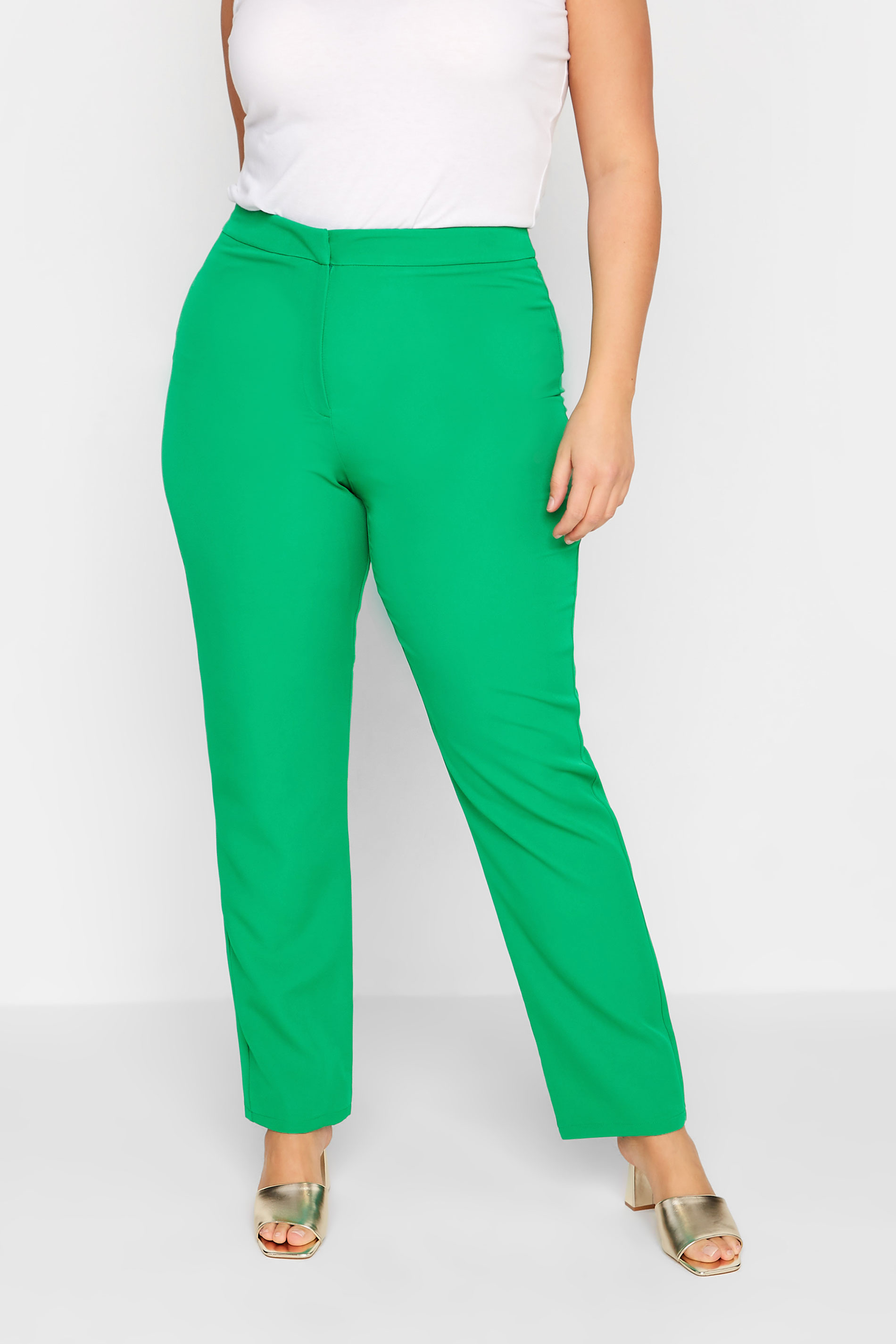 LTS Tall Women's Green Slim Leg Trousers | Long Tall Sally 1