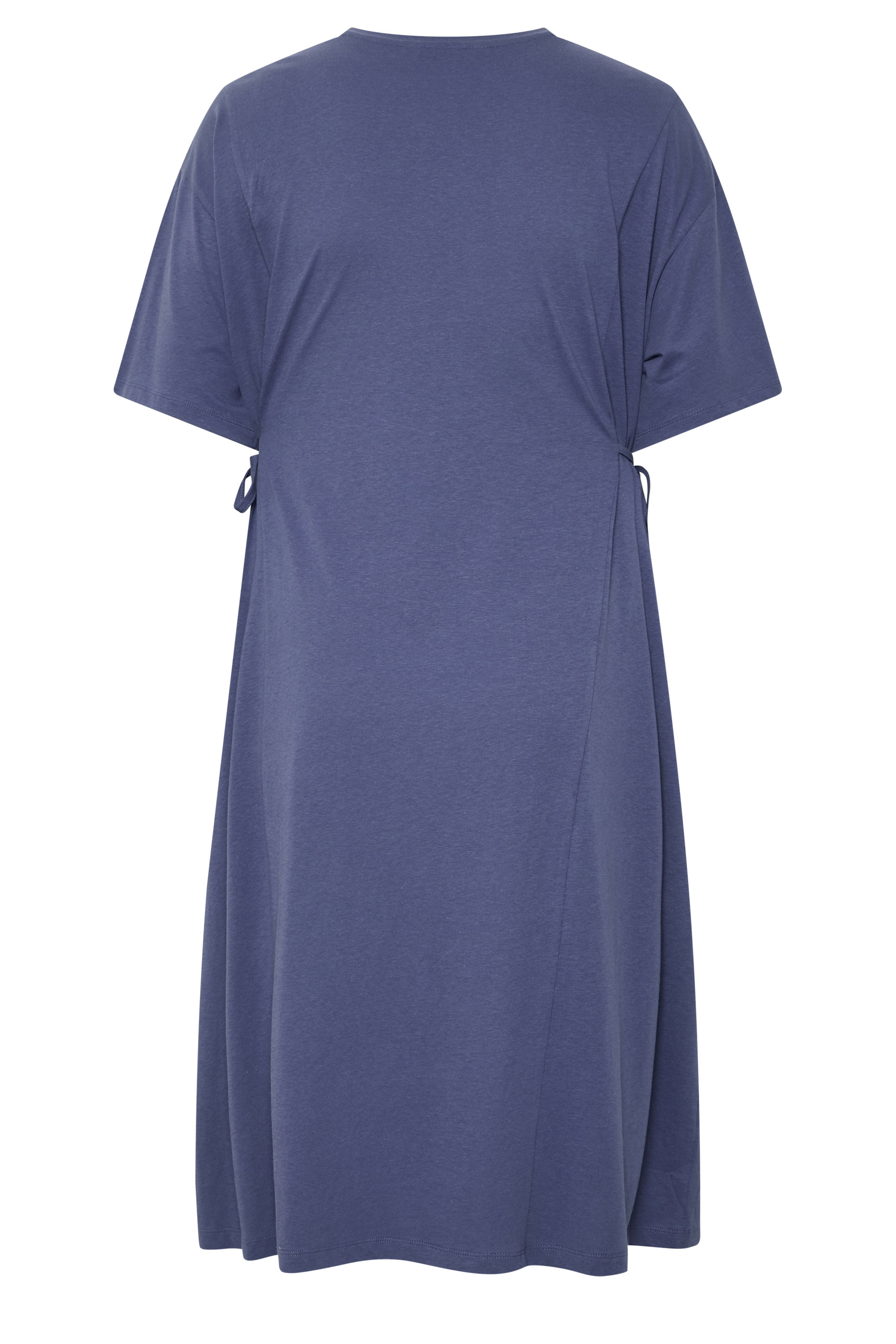 YOURS Plus Size Blue Front Tie Midi Dress | Yours Clothing 2
