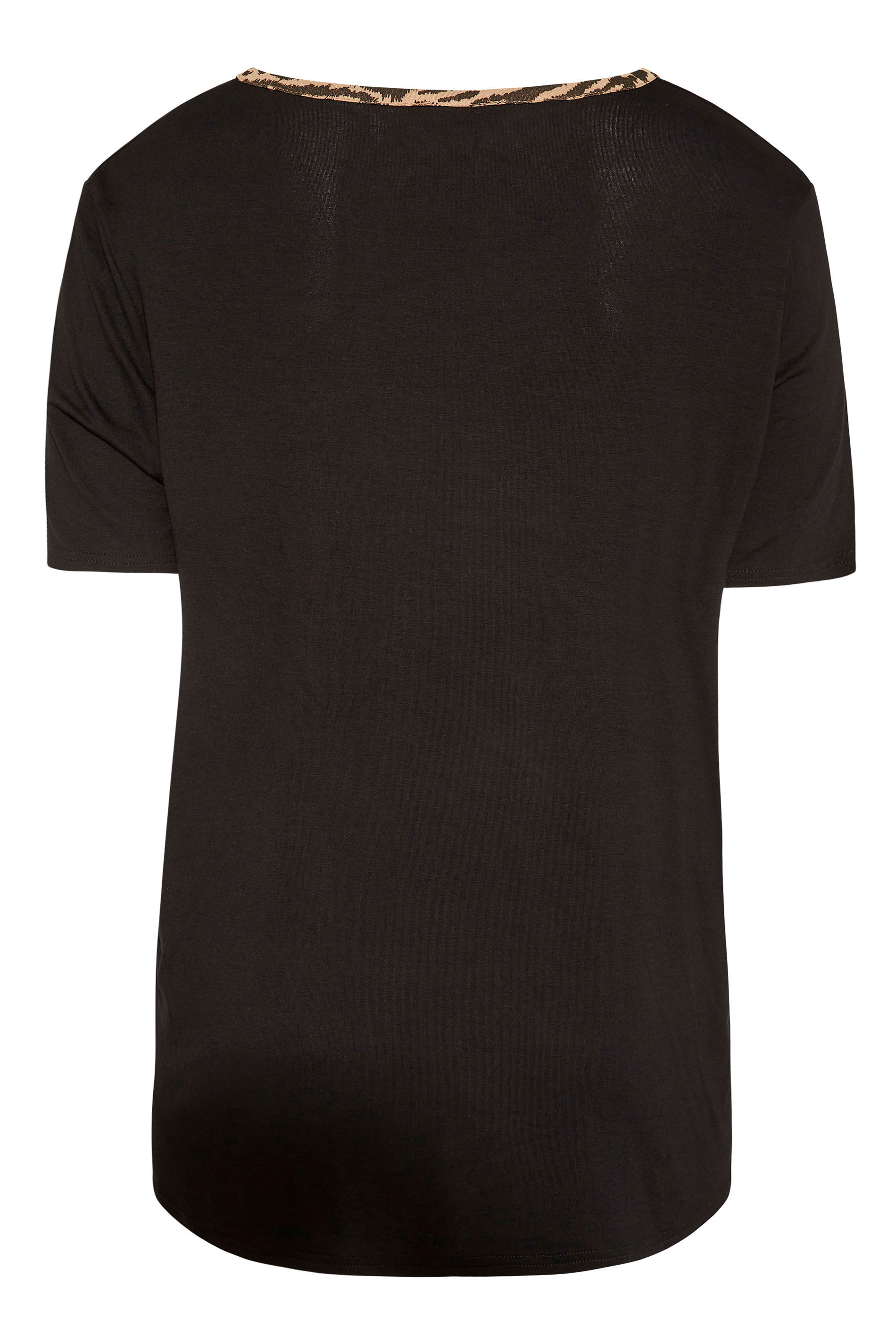 Grande taille  Tops Grande taille  Tops Jersey | LIMITED COLLECTION - T-Shirt Noir Block Léopard - NS16304