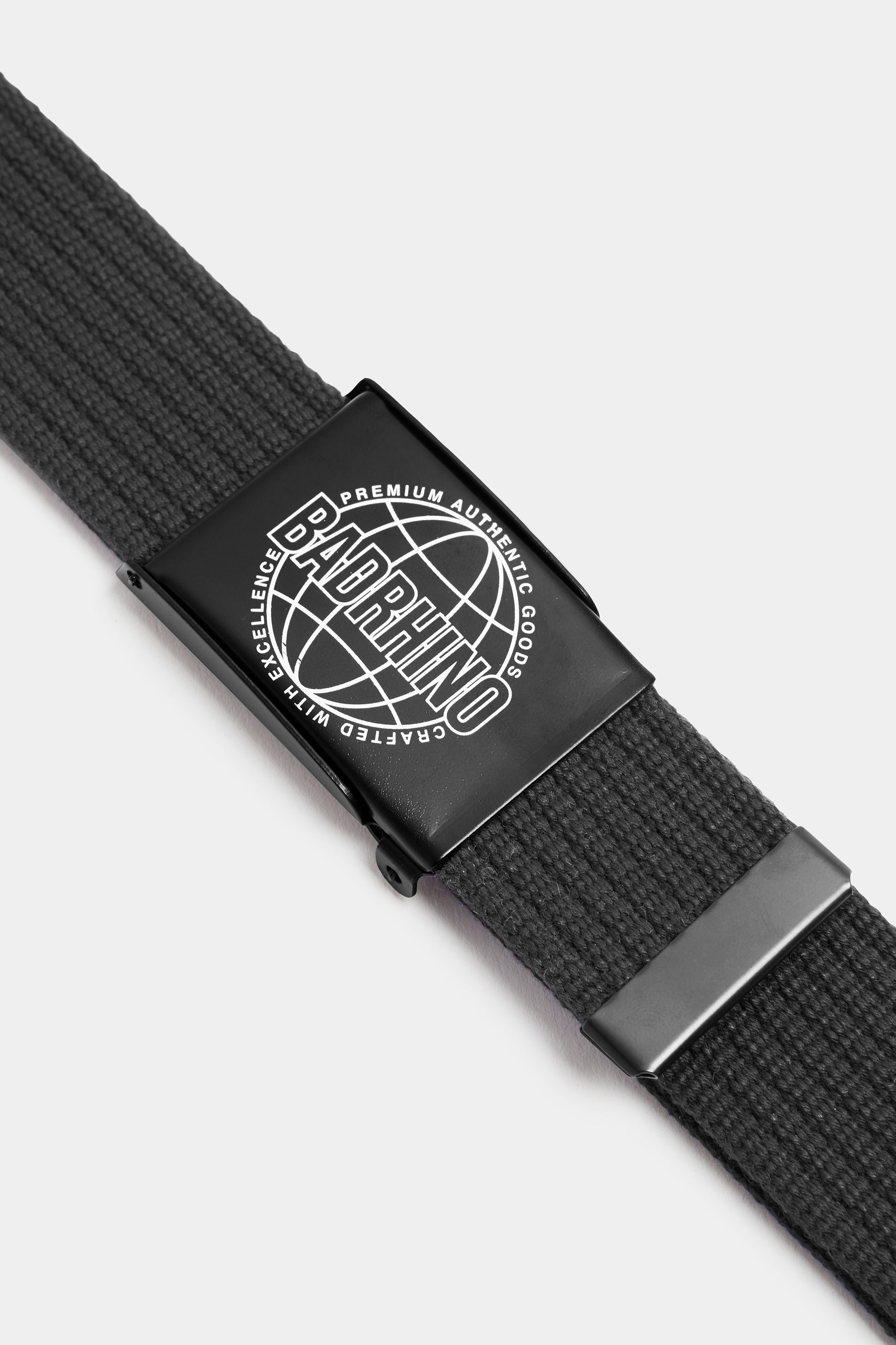 BadRhino Big & Tall Black Ribbed Webbing Belt | BadRhino 4