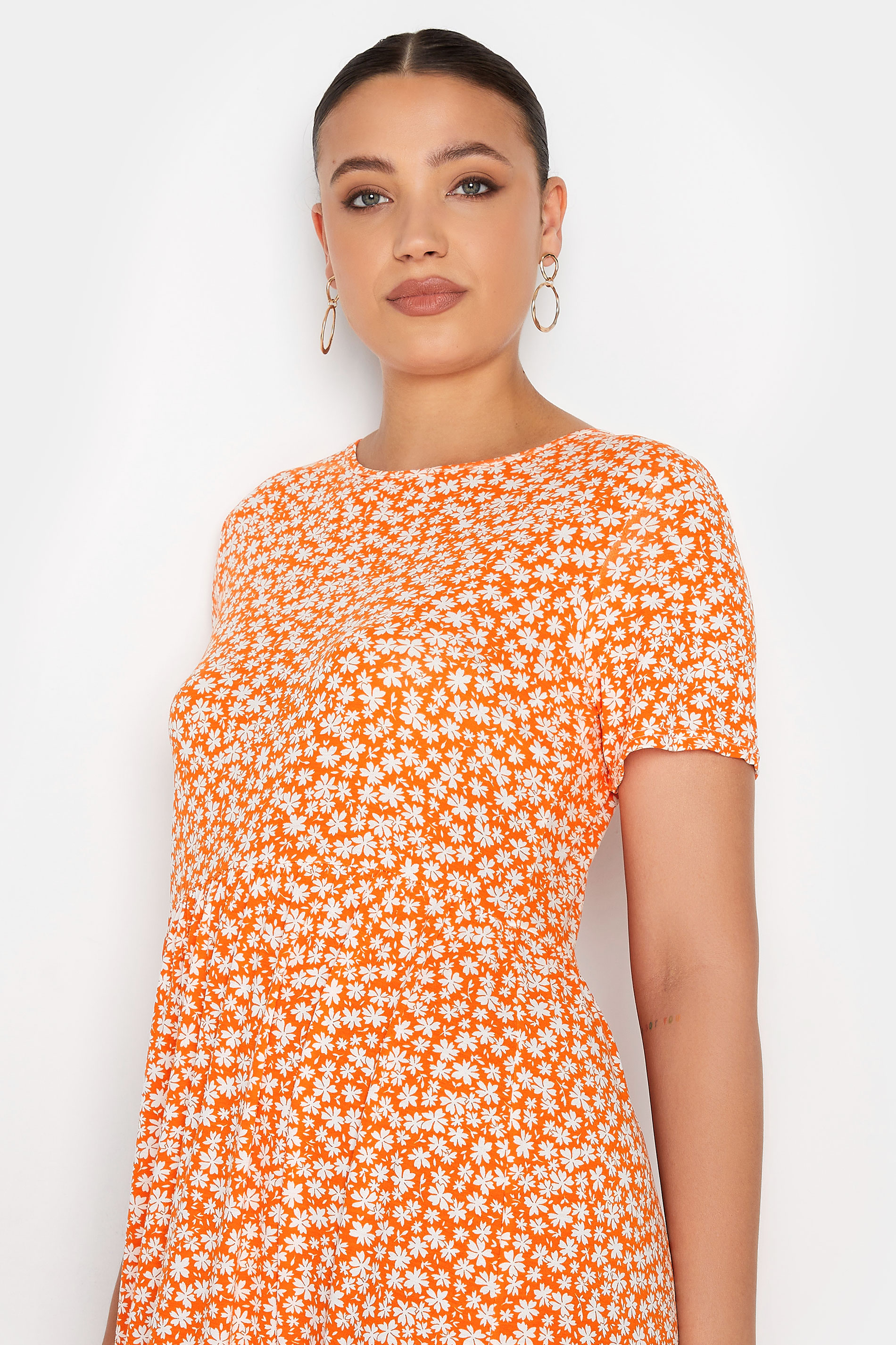 LTS Tall Women's Orange Ditsy Print Maxi Dress | Long Tall Sally  3