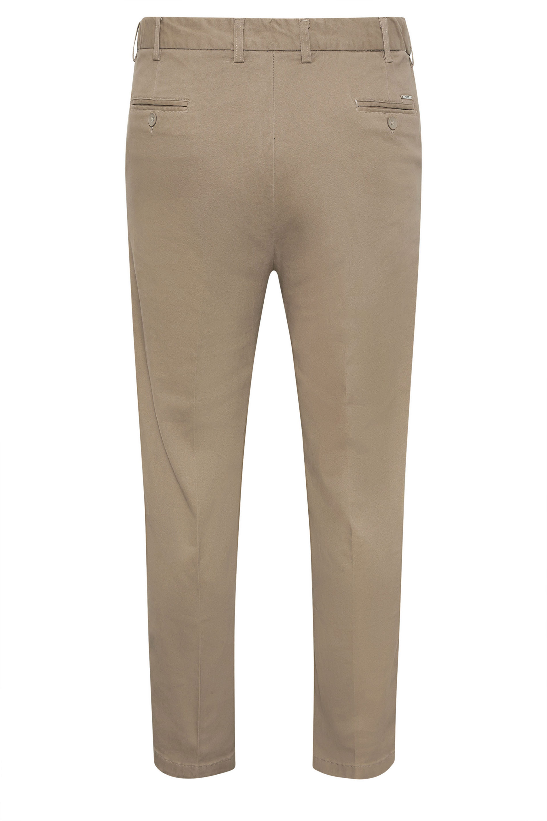 D555 Big & Tall Stone Brown Stretch Chinos | BadRhino 4