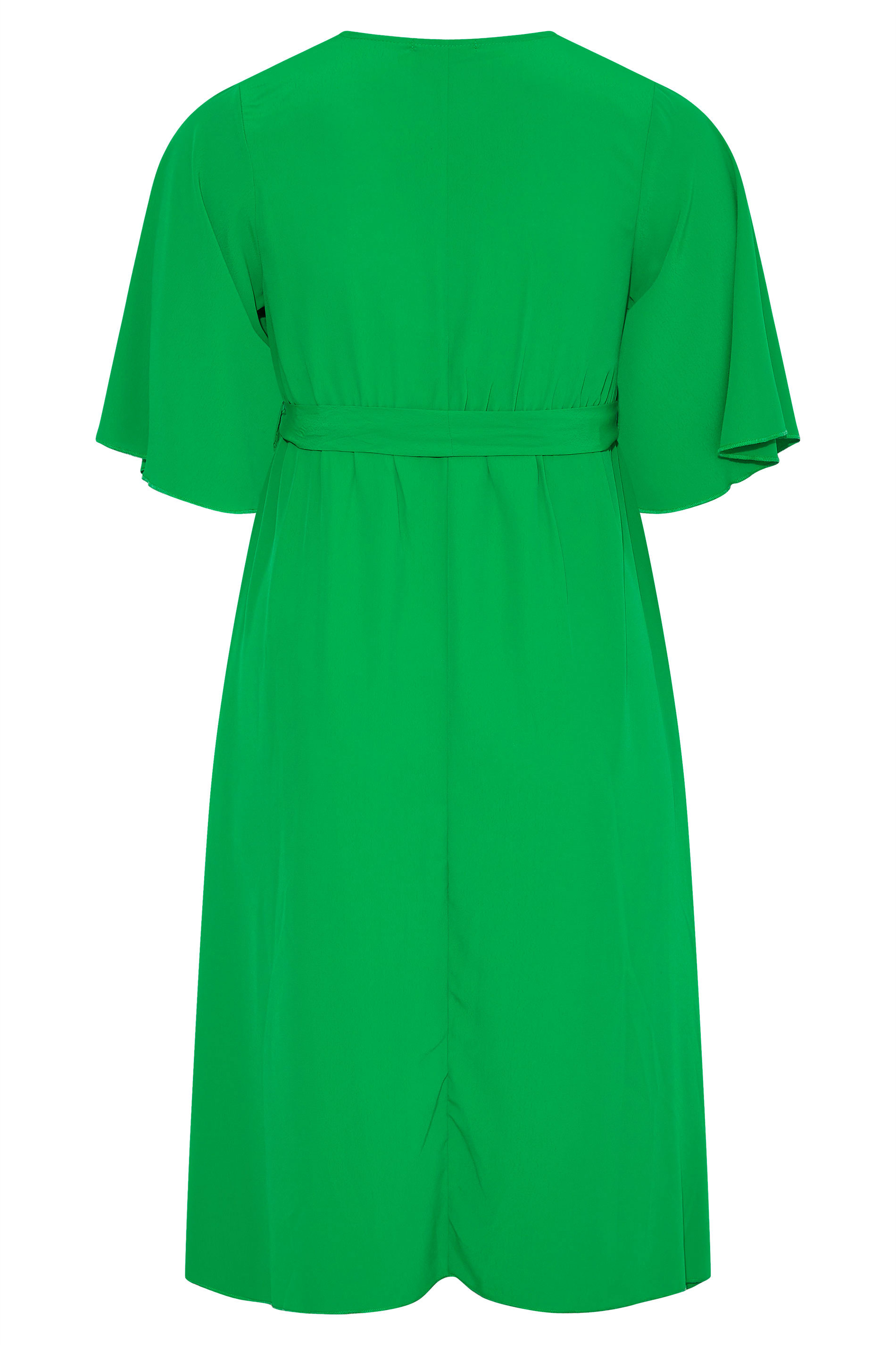 Robes Grande Taille Grande taille  Robes Portefeuilles | YOURS LONDON - Robe Verte Style Portefeuille - MM96945