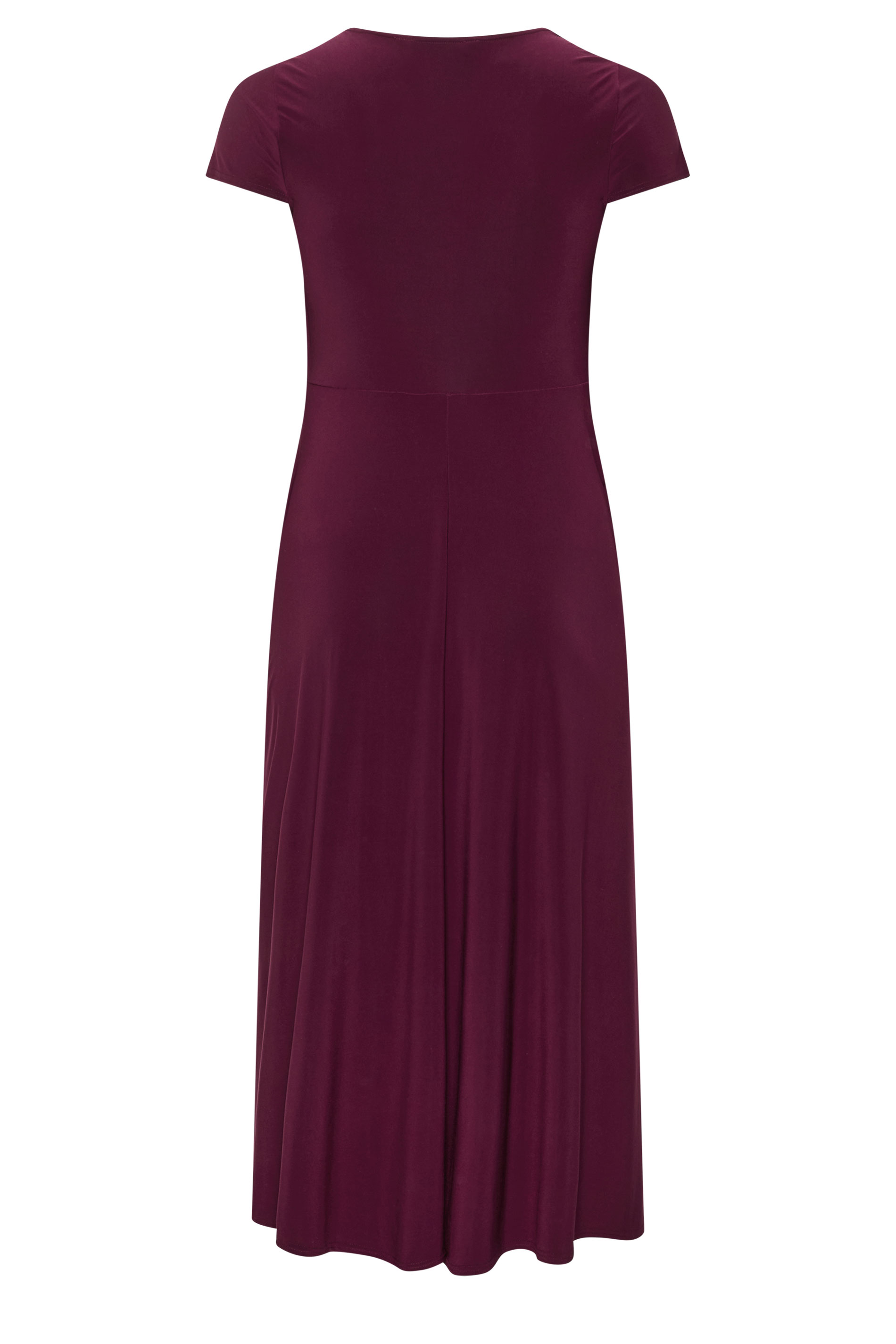YOURS LONDON Plus Size Purple Twist Front Dress | Yours Clothing 2