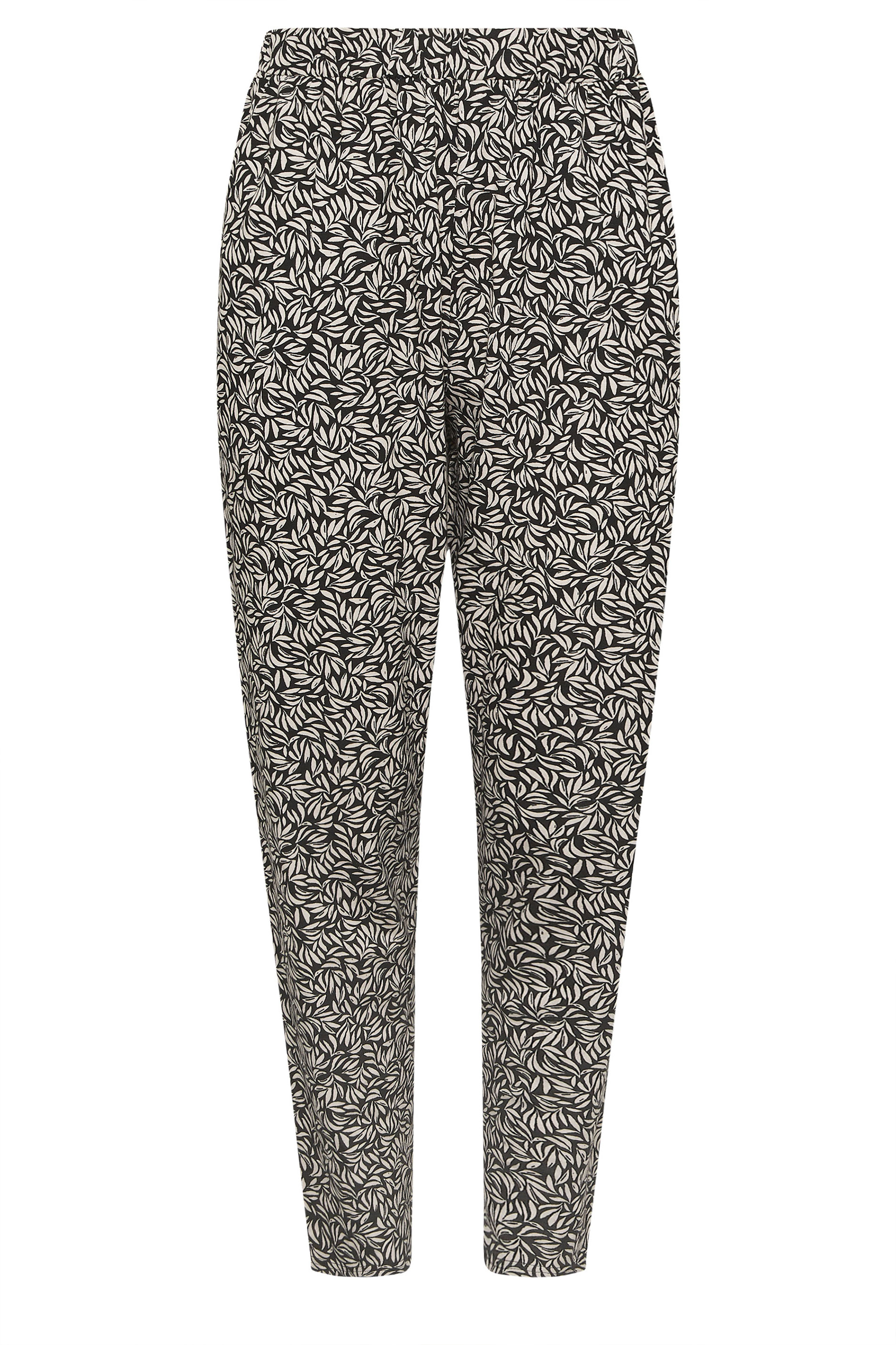 M&Co Black Leaf Print Hareem Trousers | M&Co 5