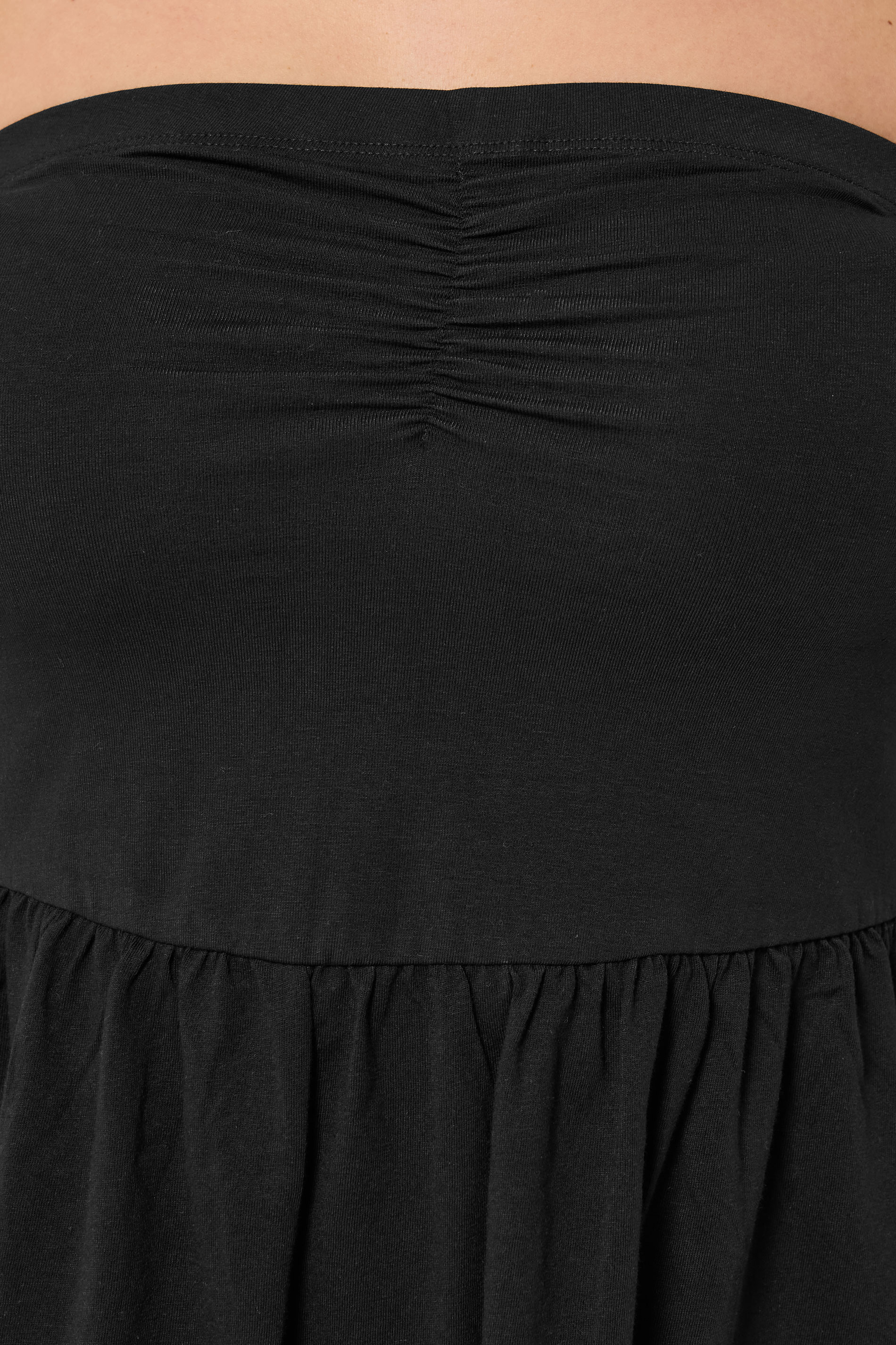 YOURS Plus Size Black Peplum Bandeau Top | Yours Clothing 4