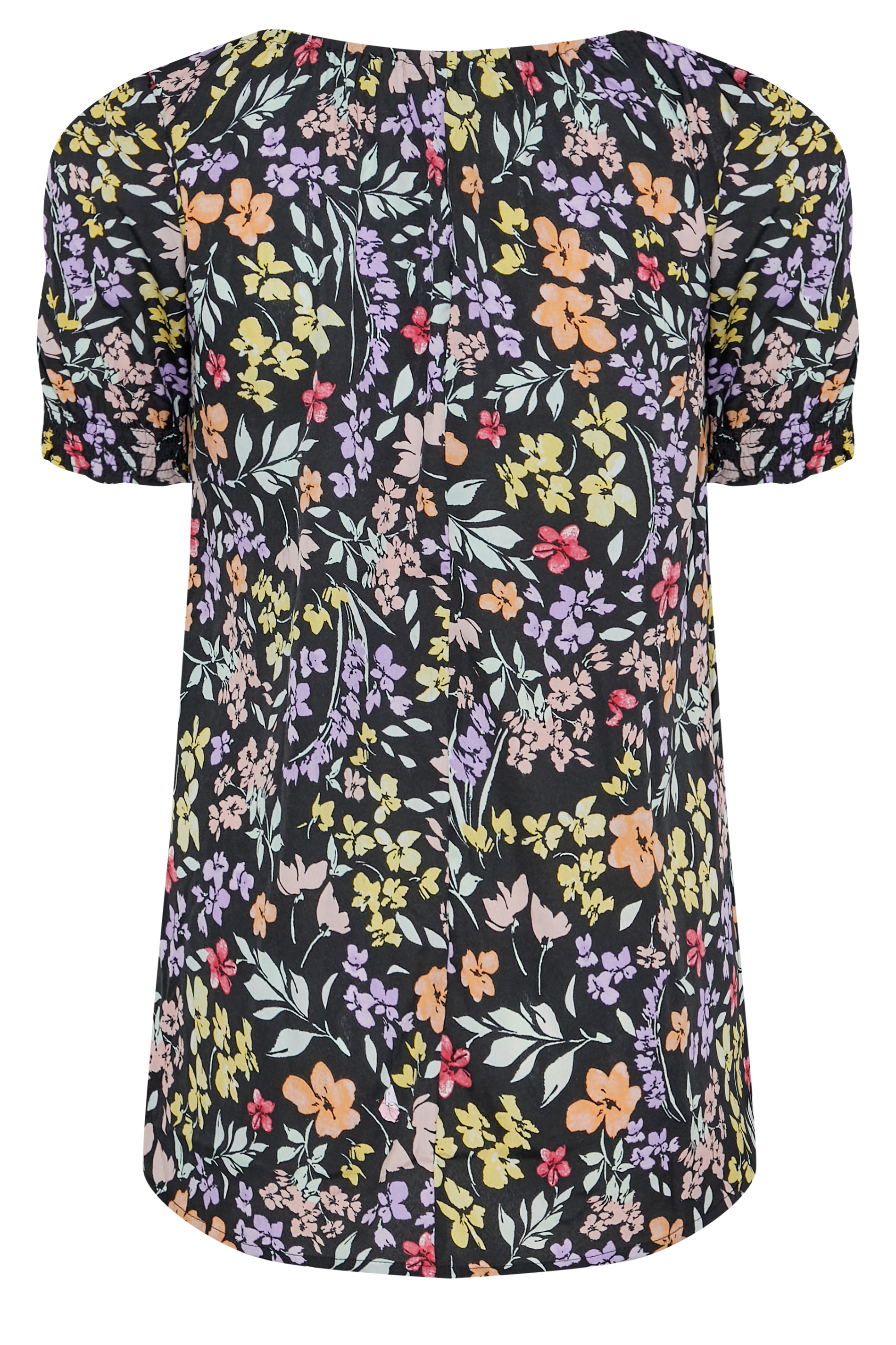 Grande taille  Tops Grande taille  Tops Bohèmes | Curve Black Floral Print Gypsy Top - PK95901