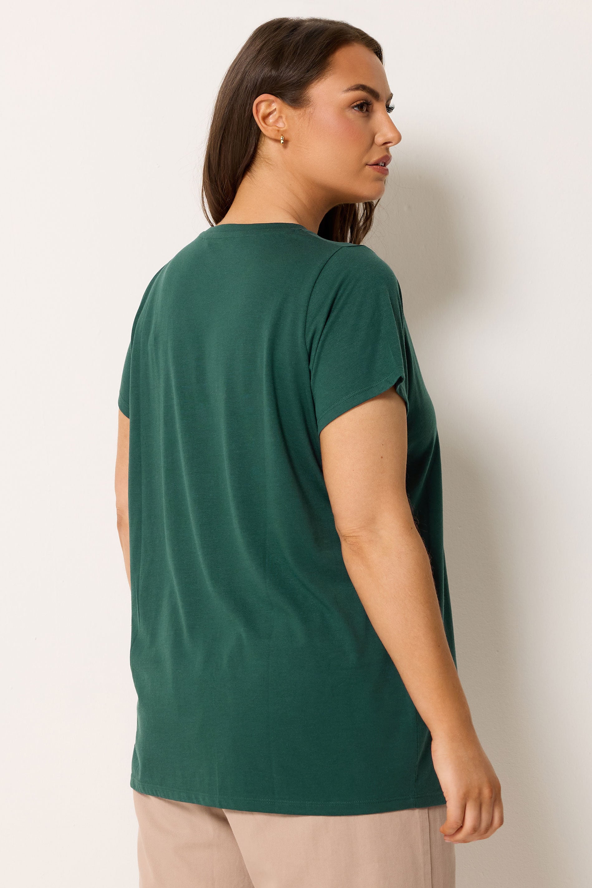 YOURSET 3 PACK Plus Size Mocha Brown & Pink Core T-Shirts | Yours Clothing 7