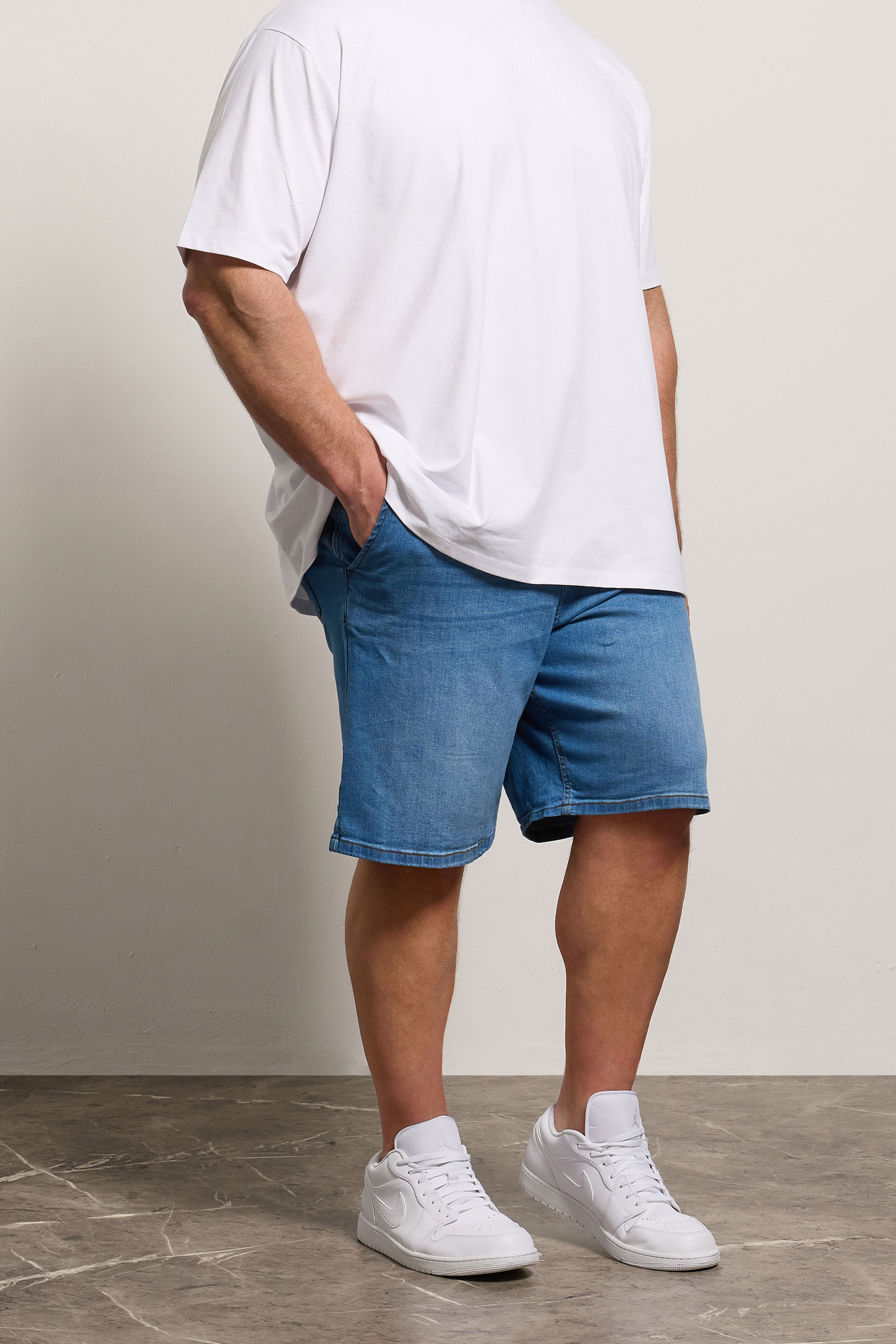 Kam Big & Tall Blue Elasticated Stretch Shorts | BadRhino 1