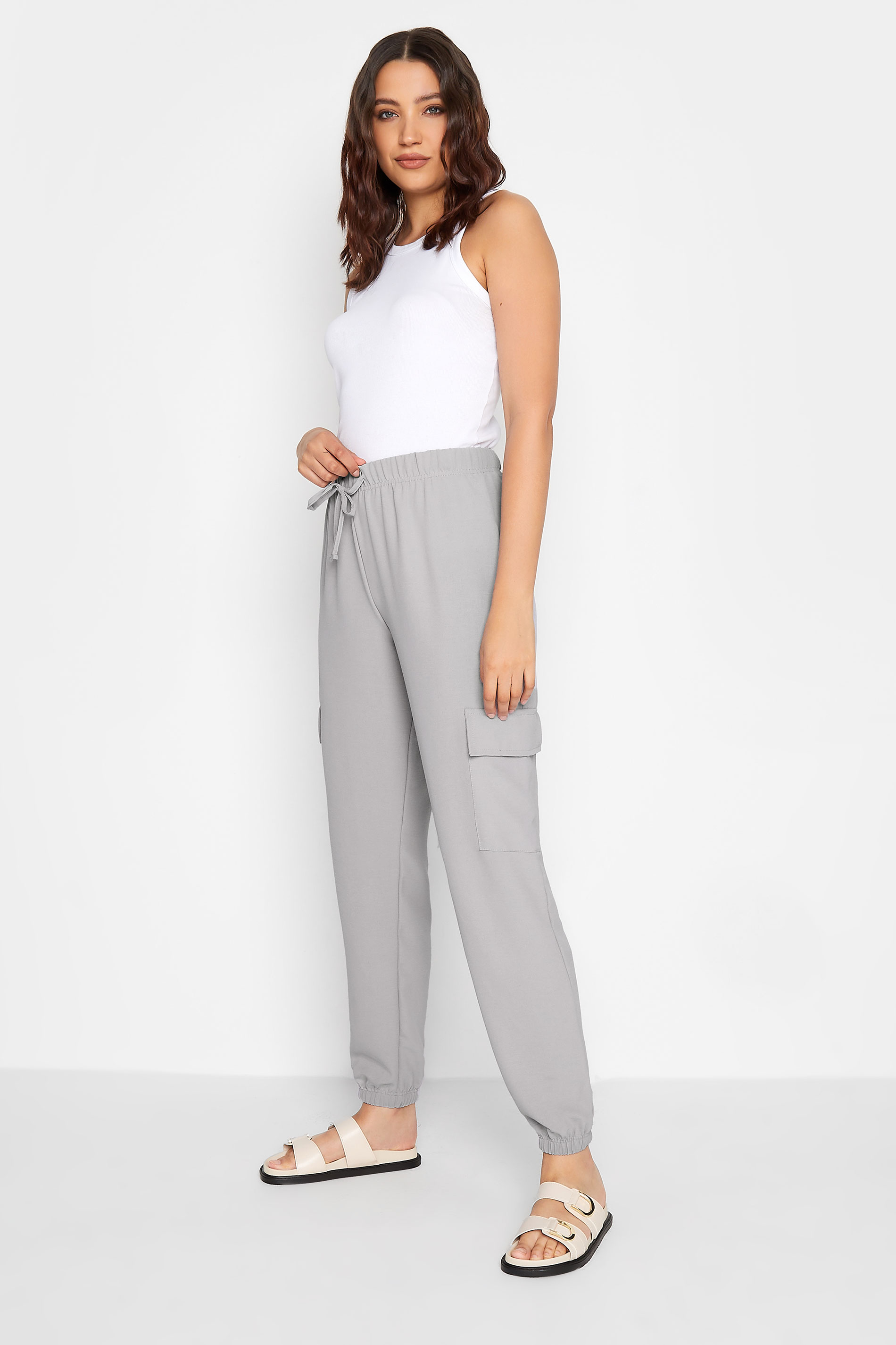LTS Tall Women's Grey Cuffed Utility Trousers | Long Tall Sally 3