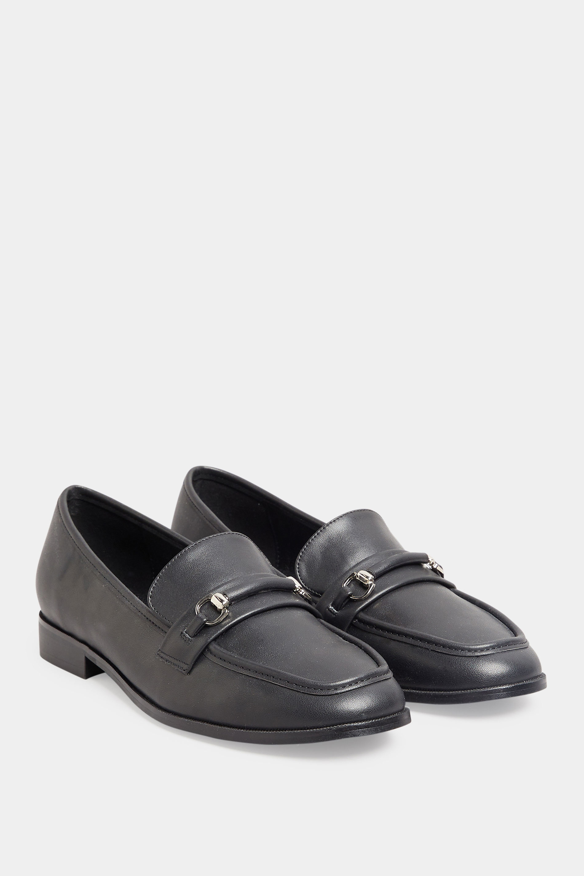 LTS Black Saddle Loafers In Standard Fit | Long Tall Sally  2