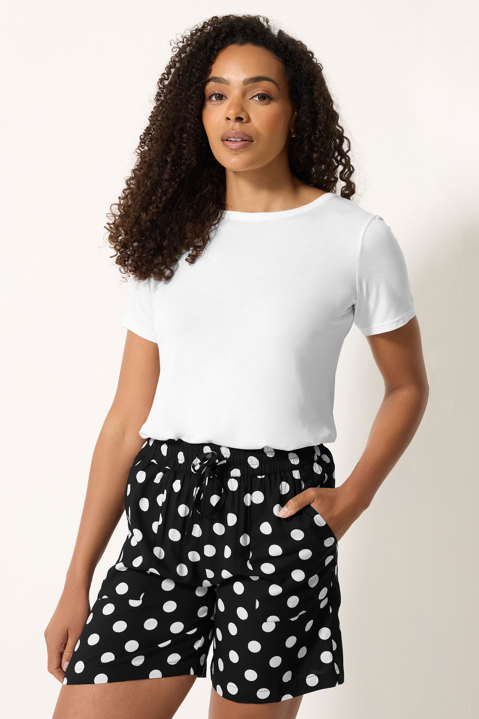 M&Co Black & White Polka Dot Shorts | M&Co 3