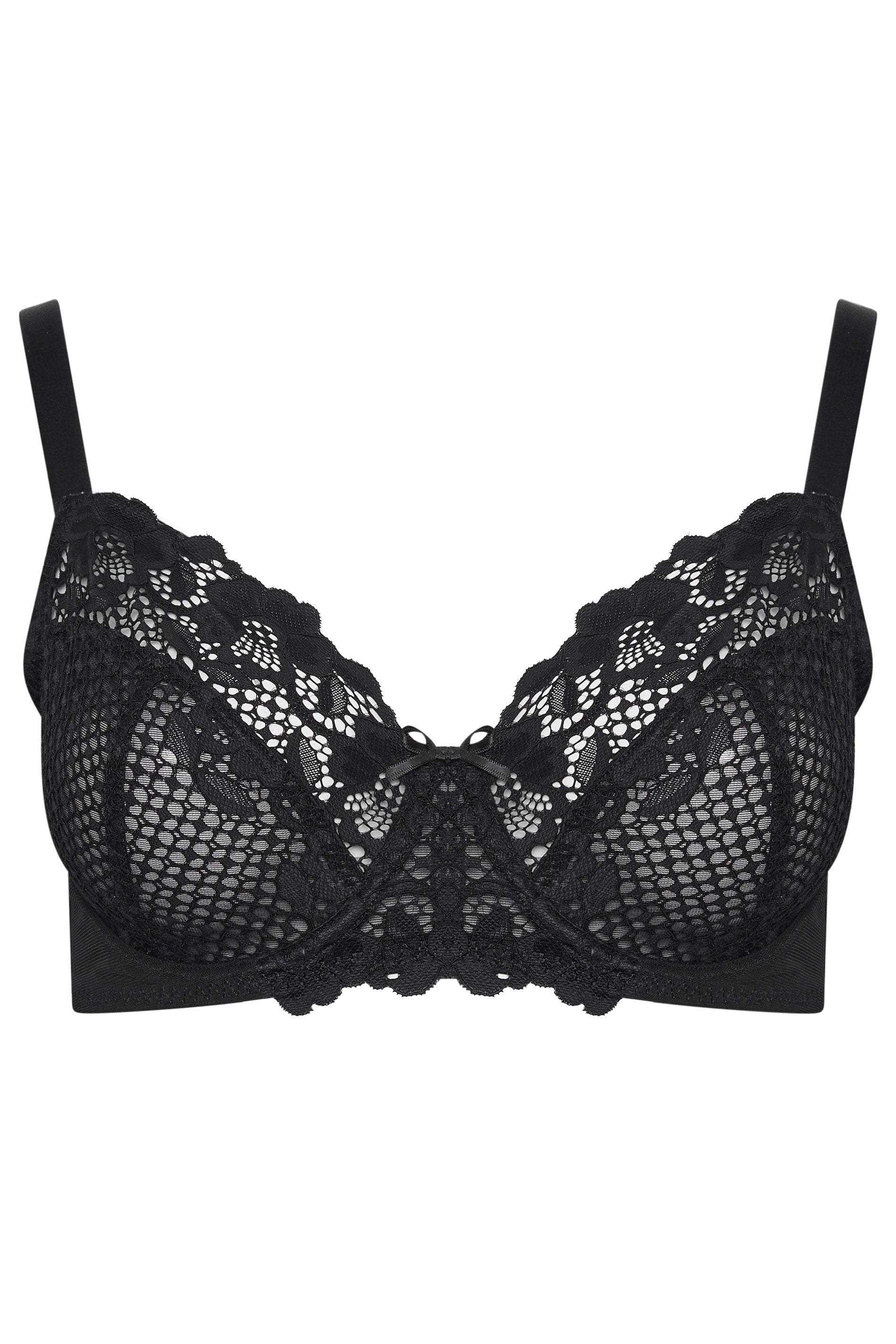 YOURSET 2 PACK Plus Size Cobalt Blue Lace Trim Bras | Yours Clothing 4