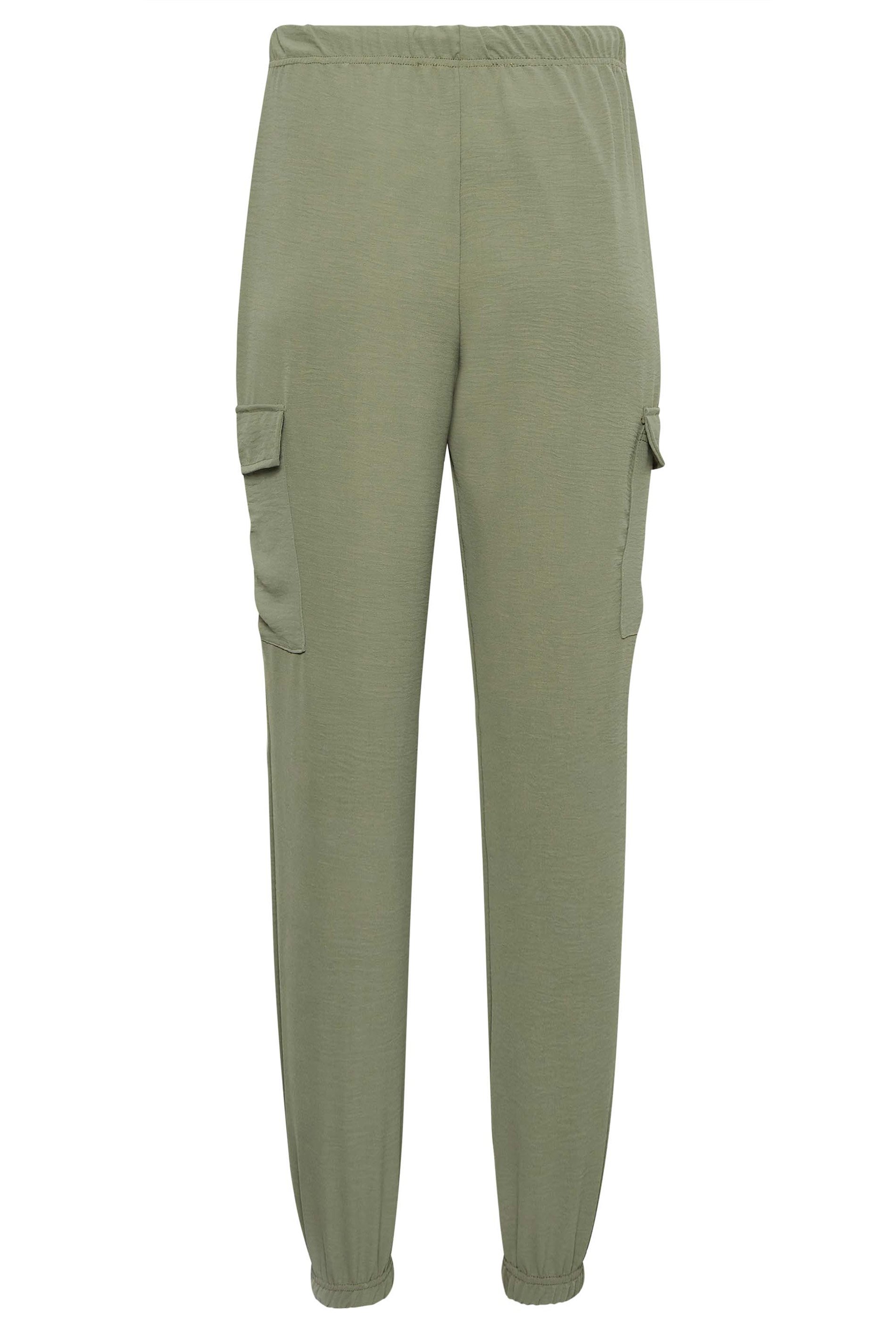 LTS Tall Women's Khaki Green Cargo Trousers | Long Tall Sally