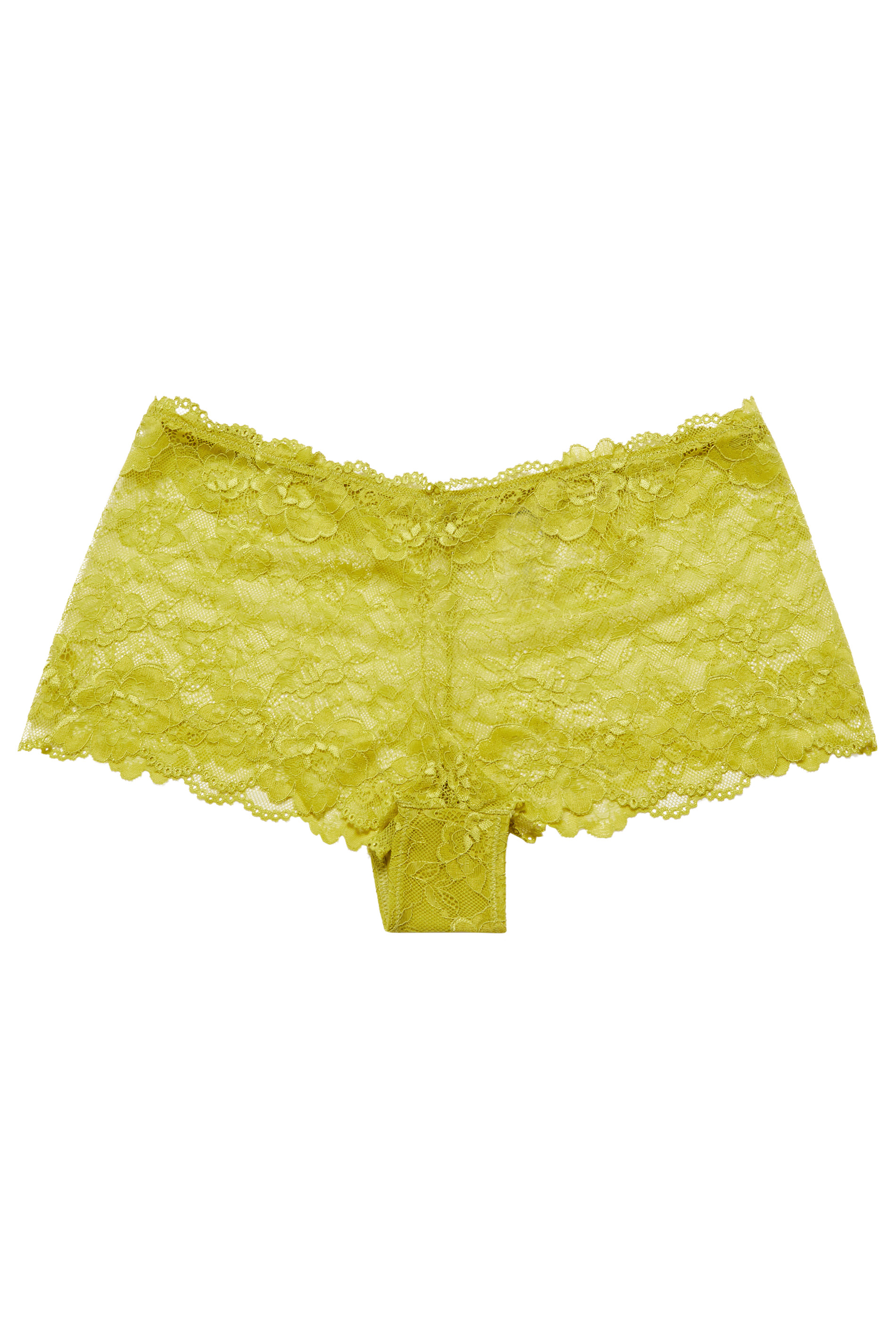 Evans Yellow Lace Brief Shorts 2