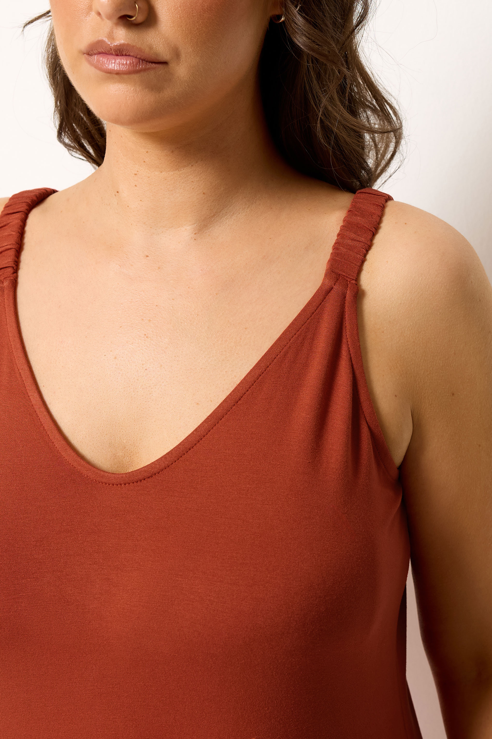 YOURS Plus Size Burnt Orange Midi Dress | Yours Clothing 4