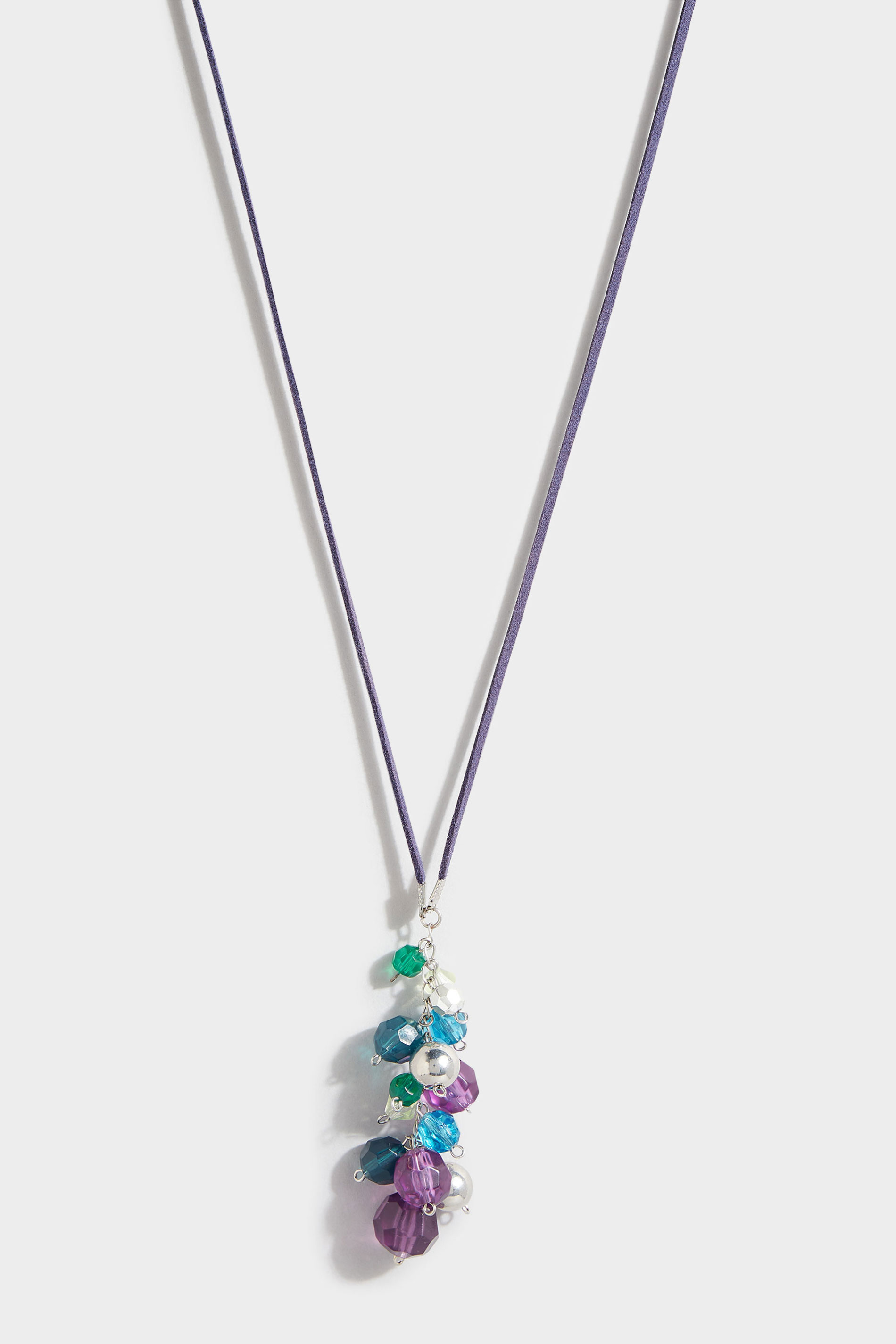 Bijoux Colliers | Collier Long Bleu & Violet Pendentif Perles - TD43785