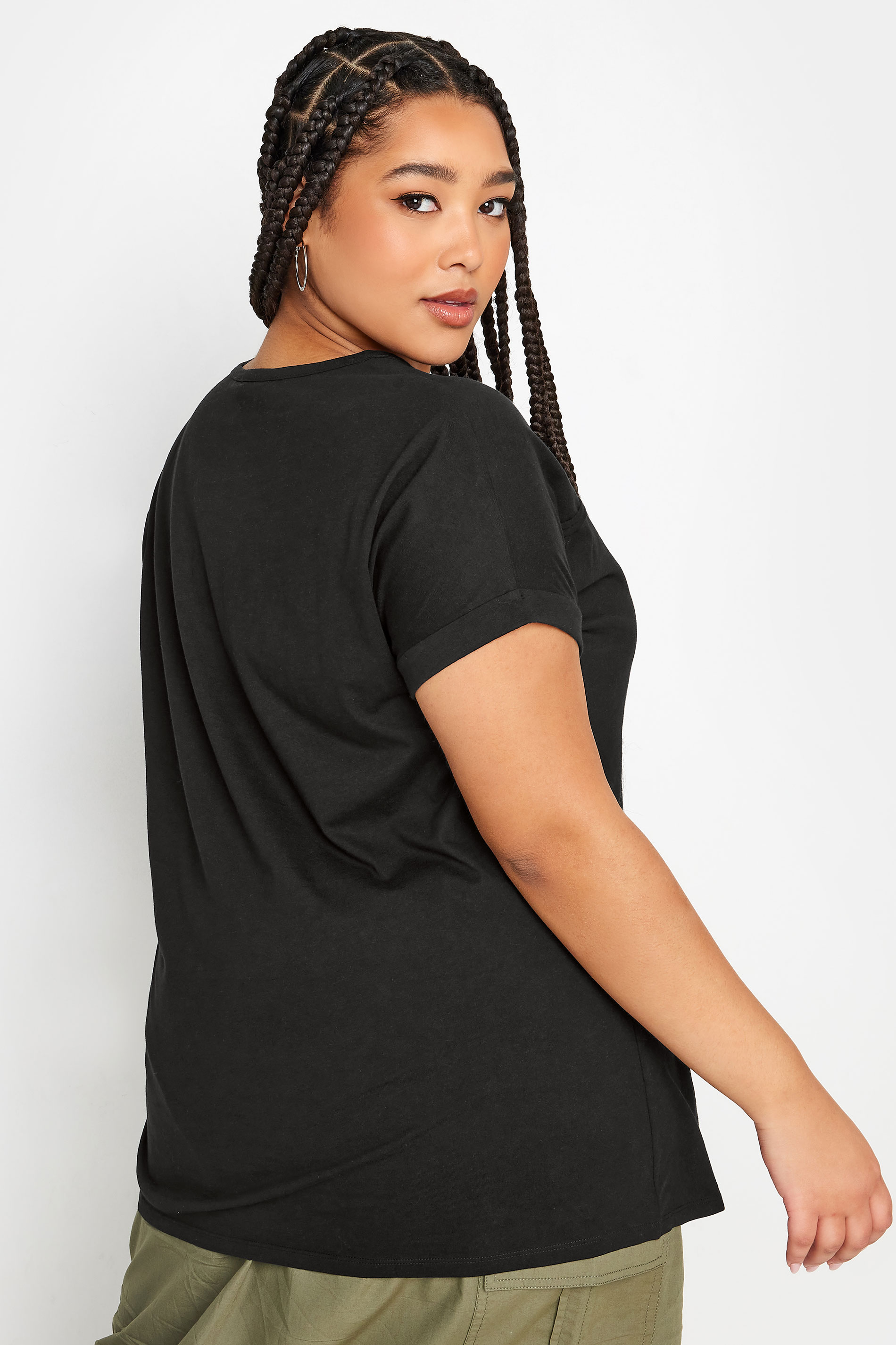 YOURS Curve Grey Cut Out T-Shirt