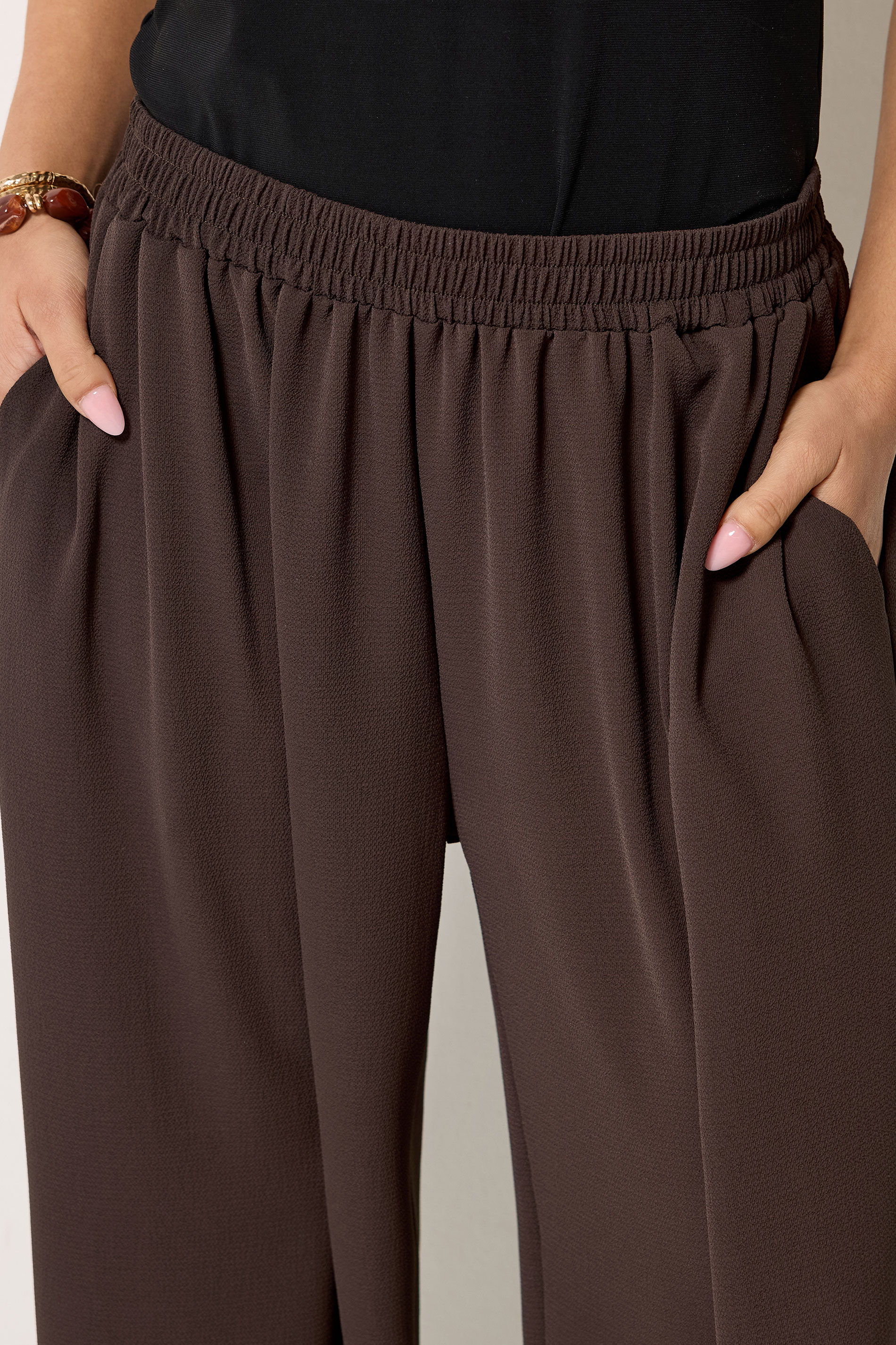 PixieGirl Petite Women's Chocolate Brown Balloon Trousers | PixieGirl 4