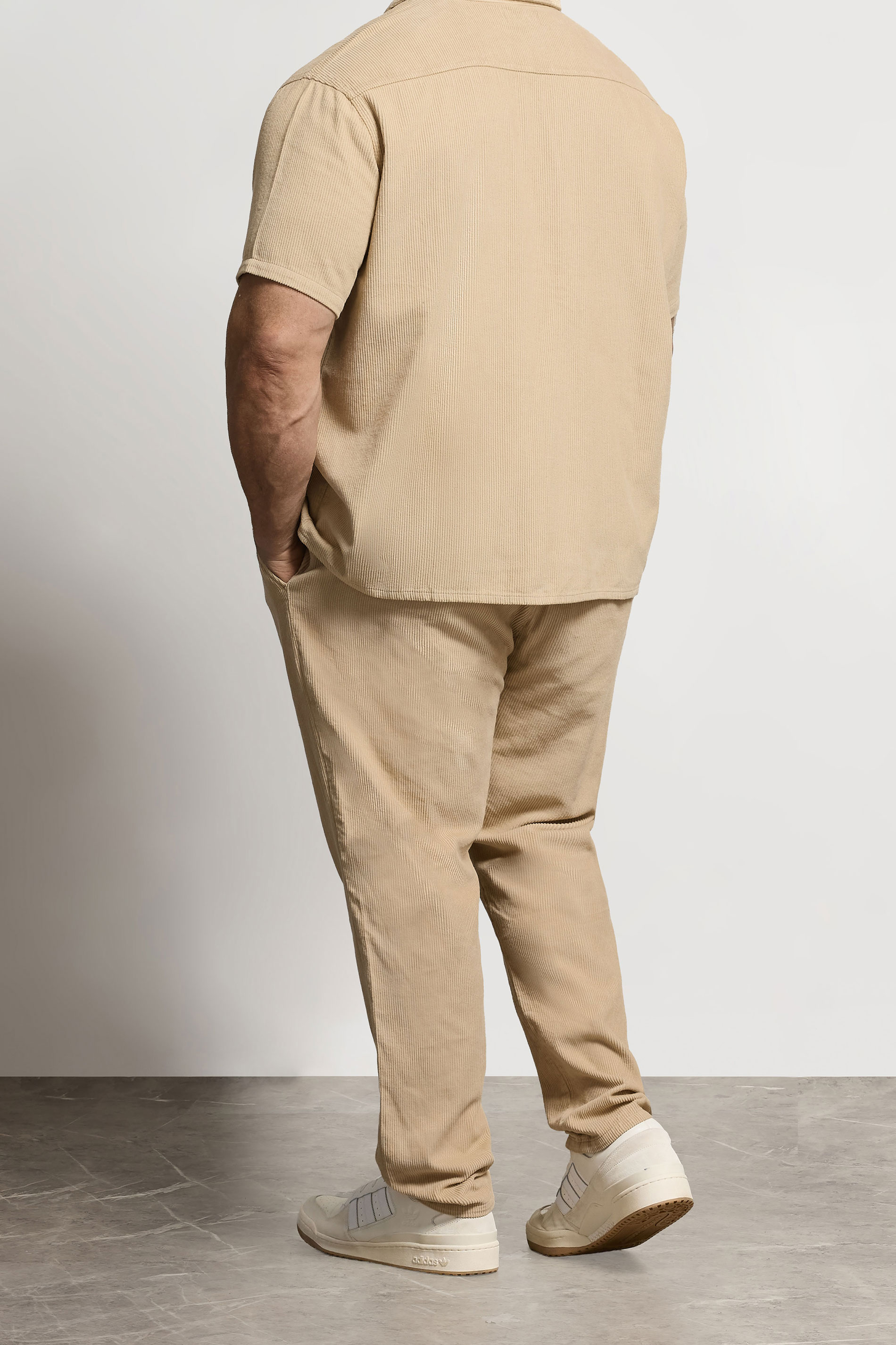 BadRhino Big & Tall Natural Brown Corduroy Trousers | BadRhino 4