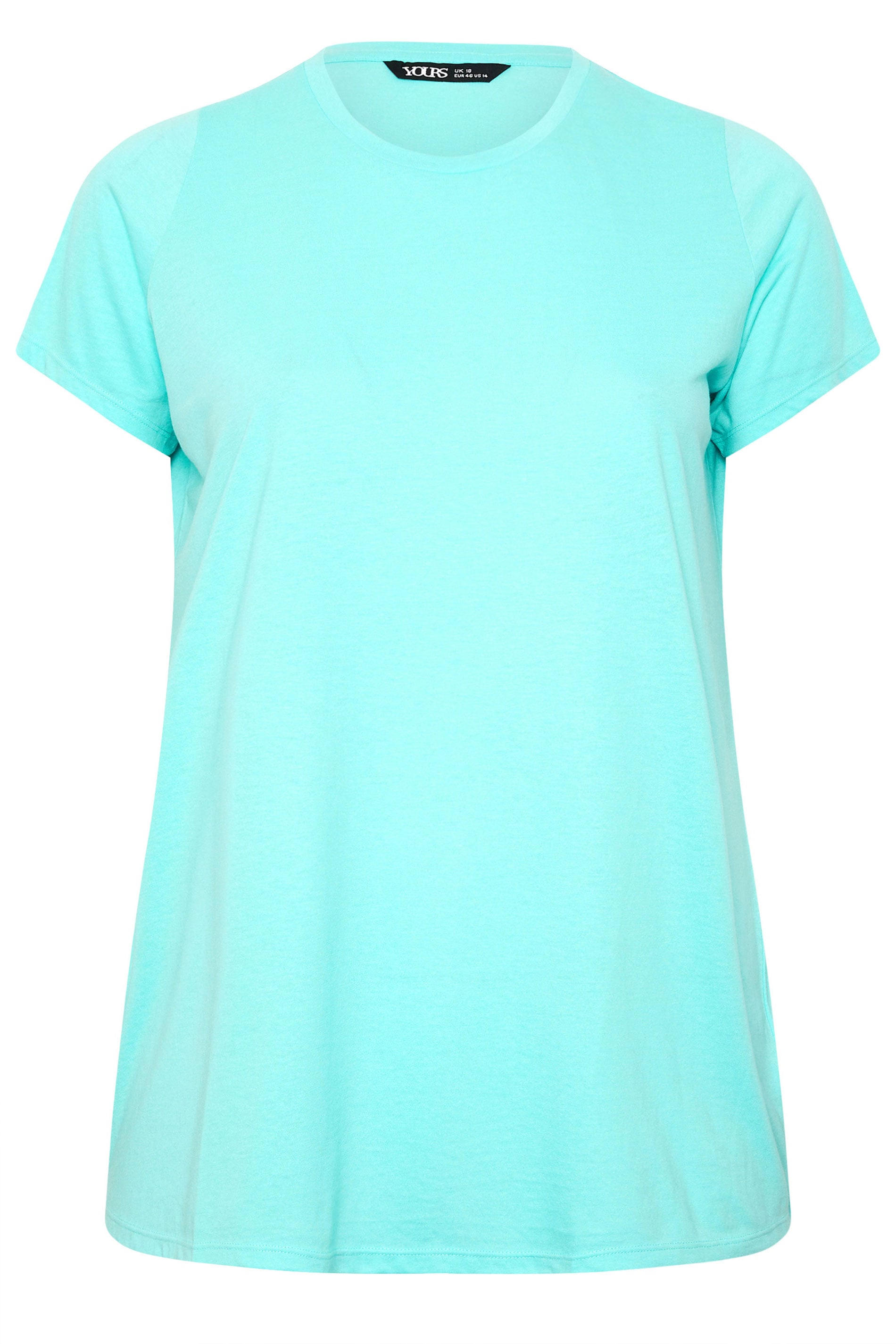 YOURS Plus Size Blue Core Basic T-Shirt | Yours Clothing 5