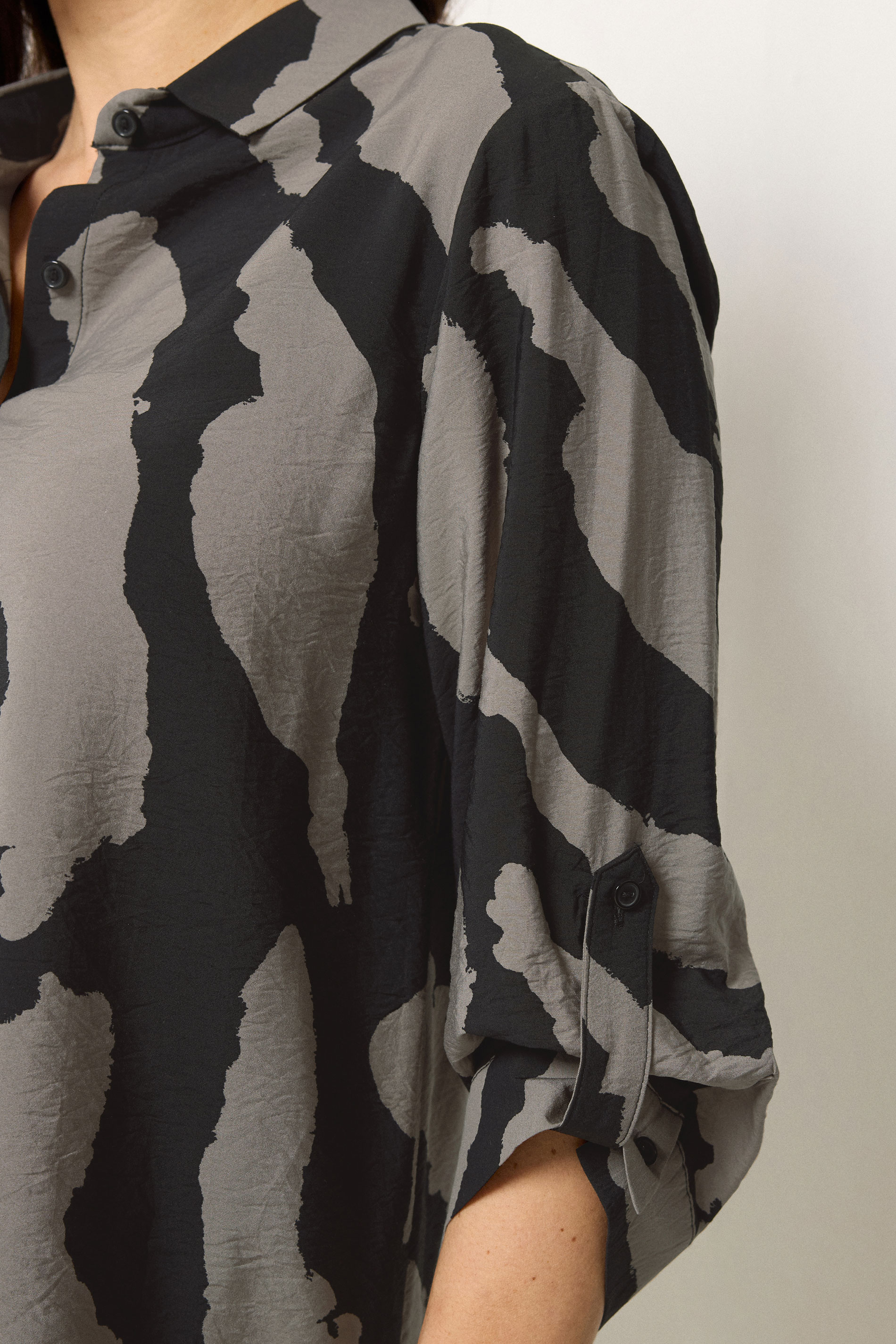 M&Co Grey & Black Animal Print Shirt 5