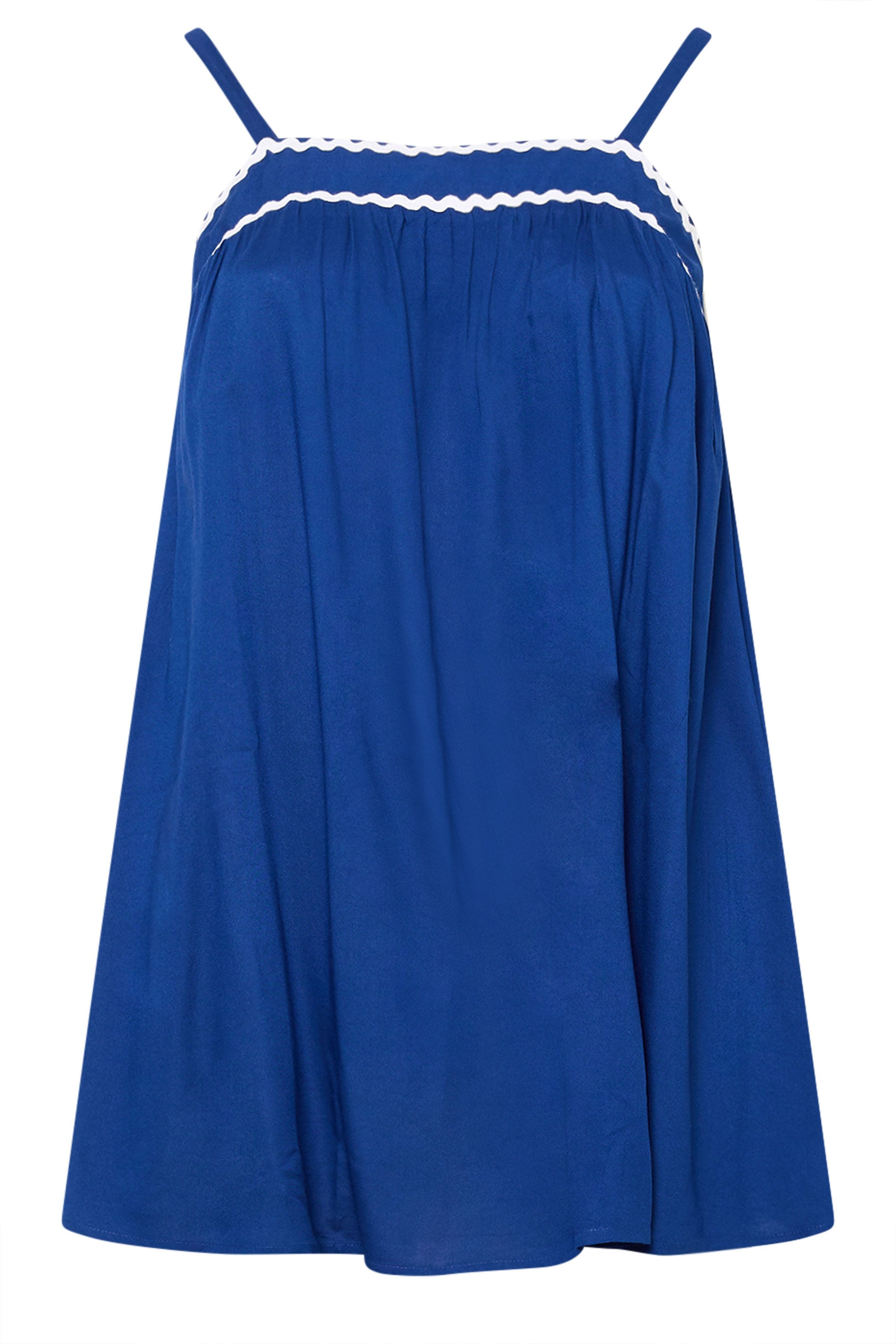 YOURS Plus Size Blue Cami Swing Vest Top | Yours Clothing 5