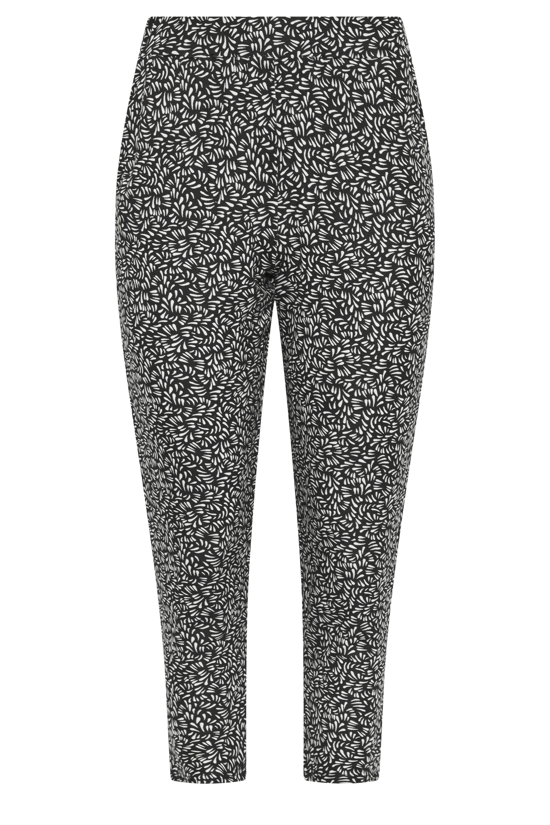 M&Co Black Abstract Print Hareem Trousers | M&Co 5