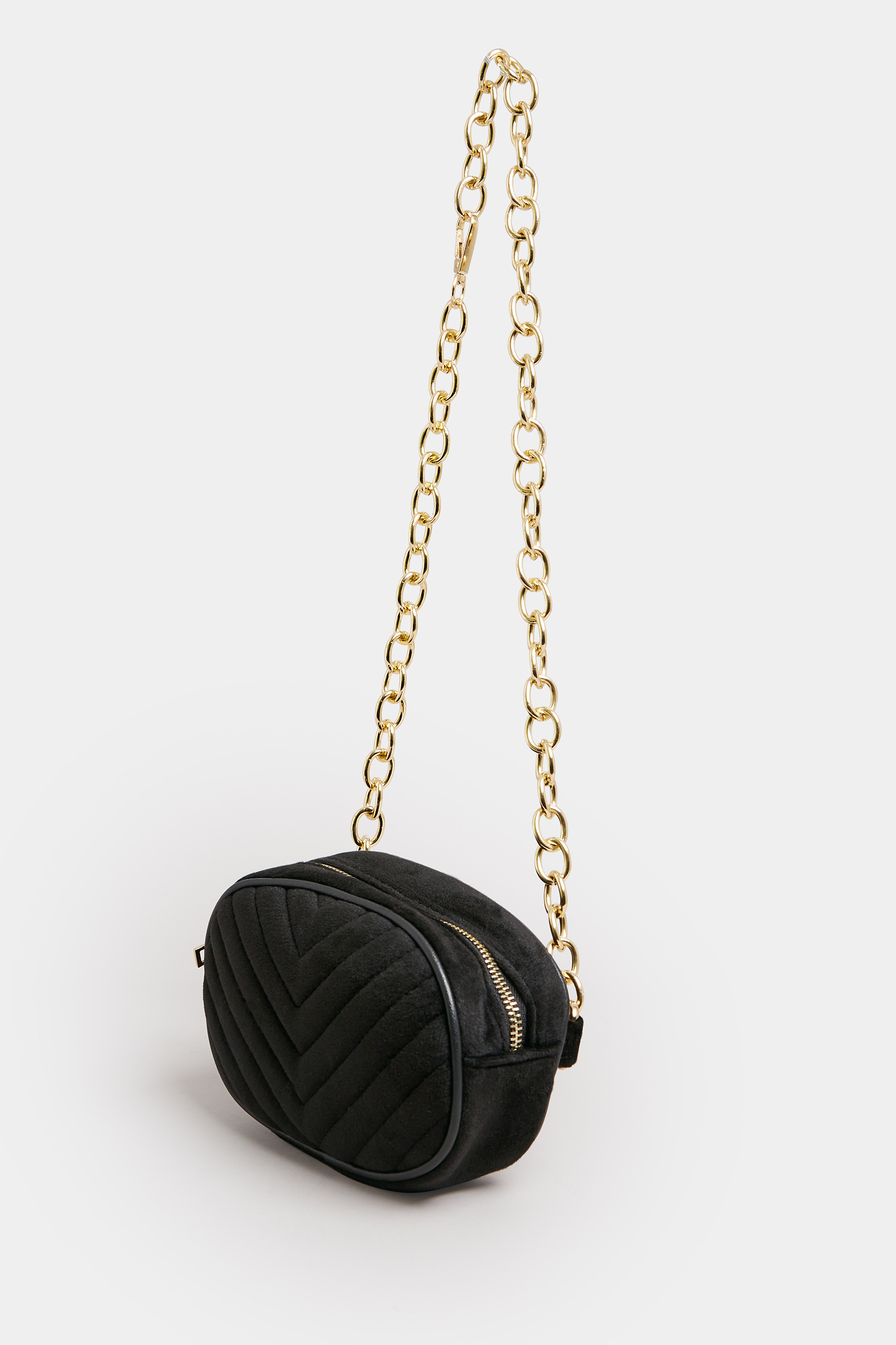 Black Chain Strap Camera Bag | Yours Clothing 3