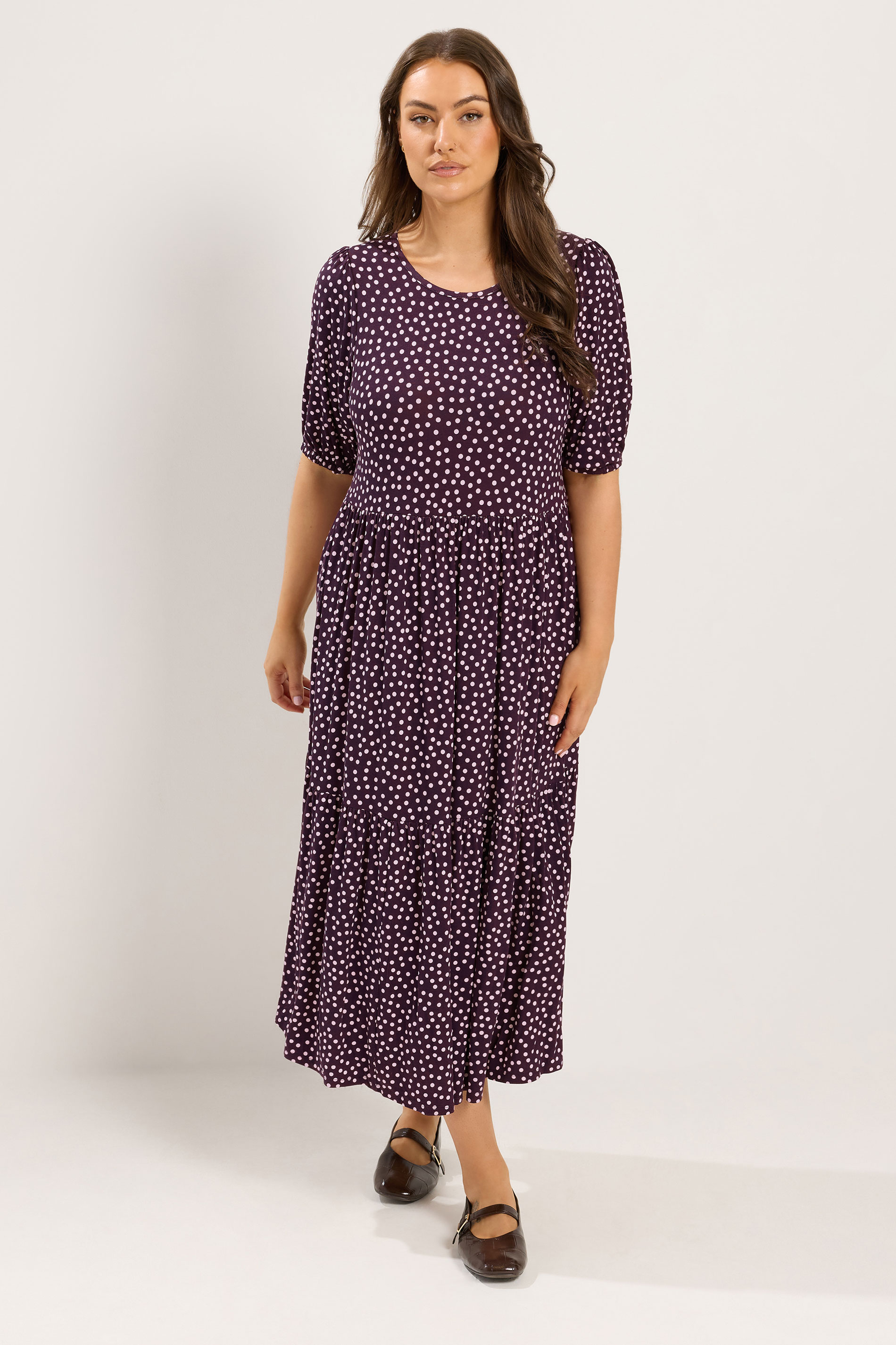 YOURS Plus Size Polka Dot Maxi Dress | Yours Clothing 1
