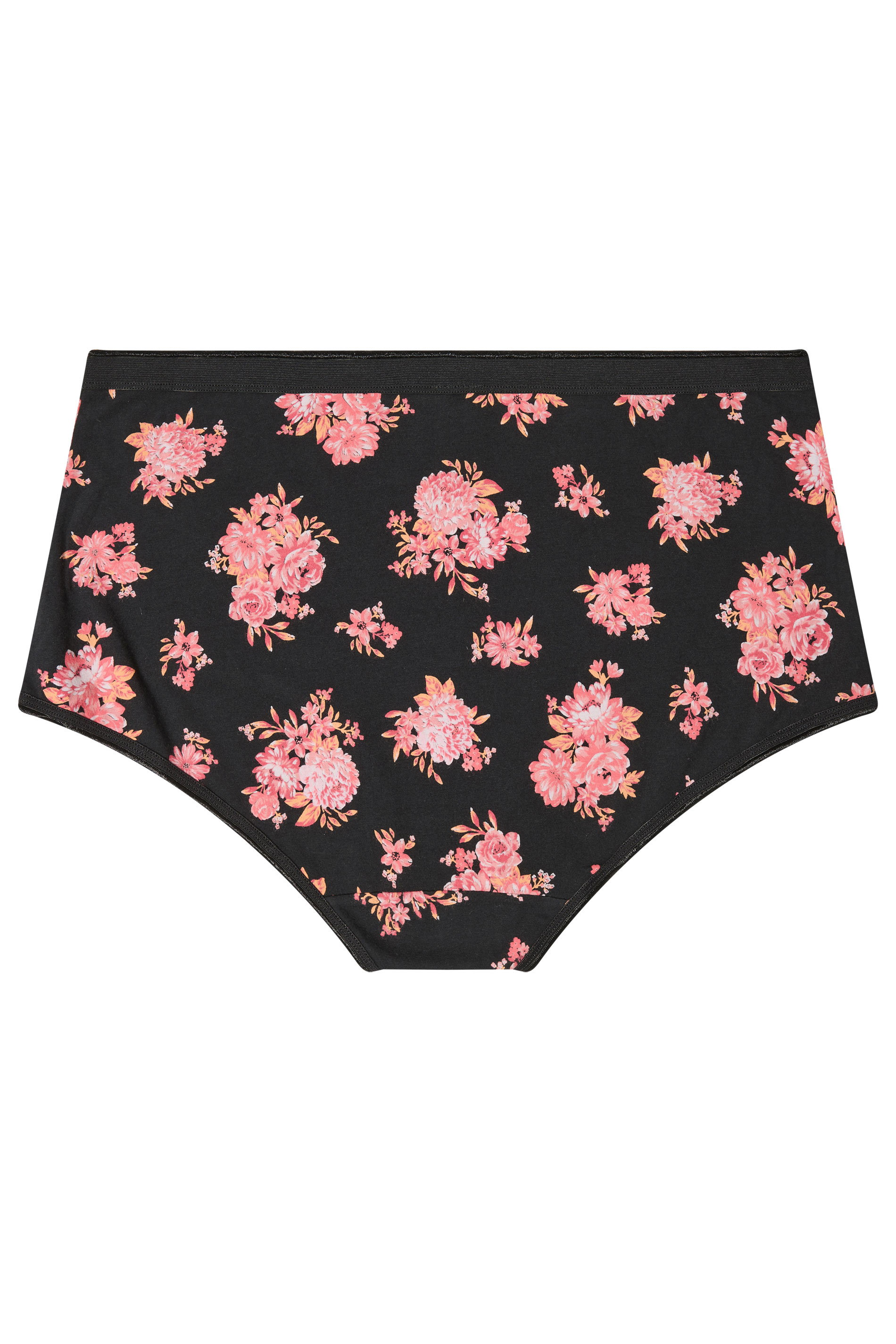 YOURSET 5 PACK Plus Size Orange Floral Print Full Briefs | Yours Clothing 2