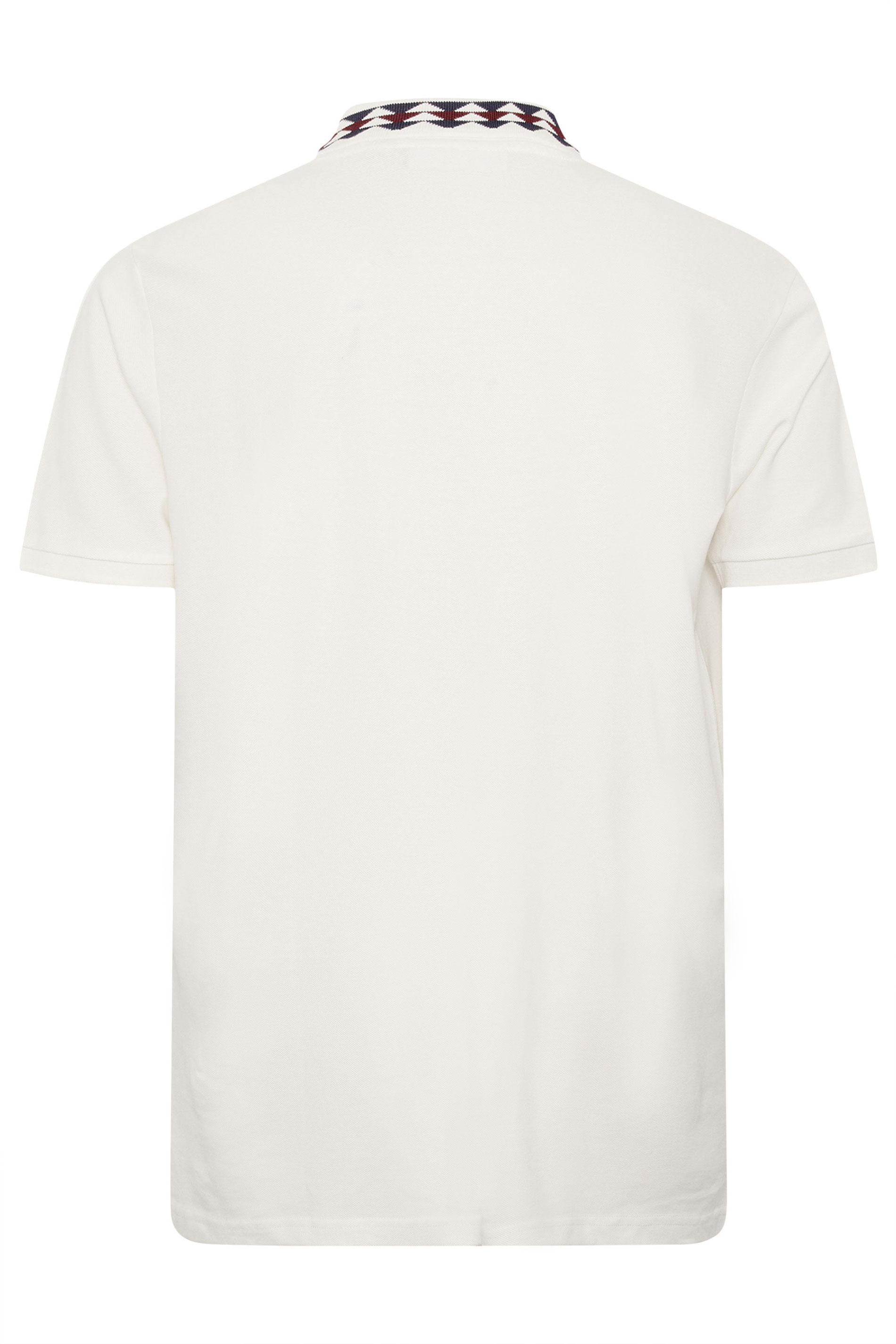 Ben Sherman Big & Tall White Pique Polo Shirt | BadRhino 4