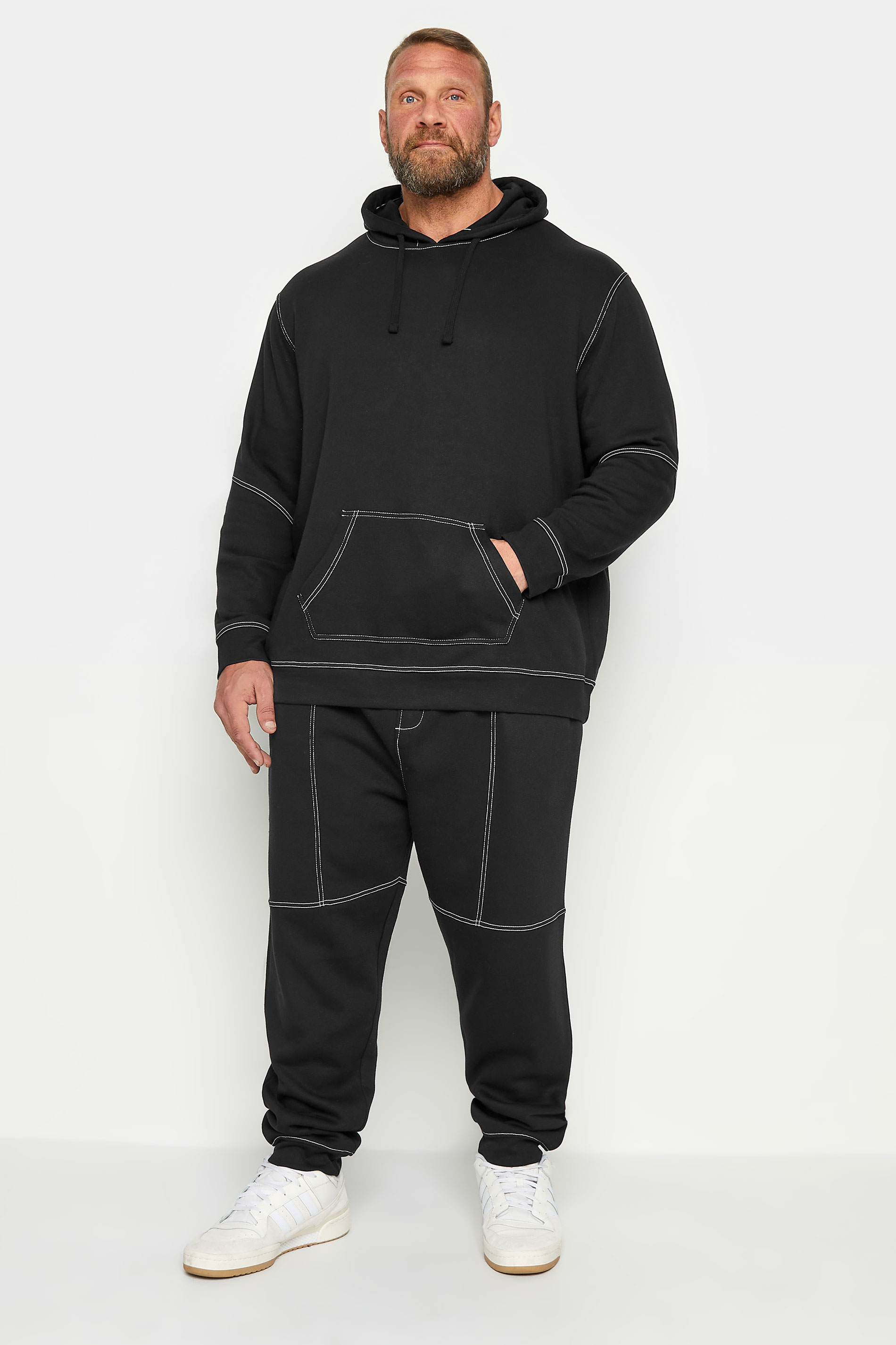 BadRhino Black Contrast Stitch Sweatshirt | BadRhino 3
