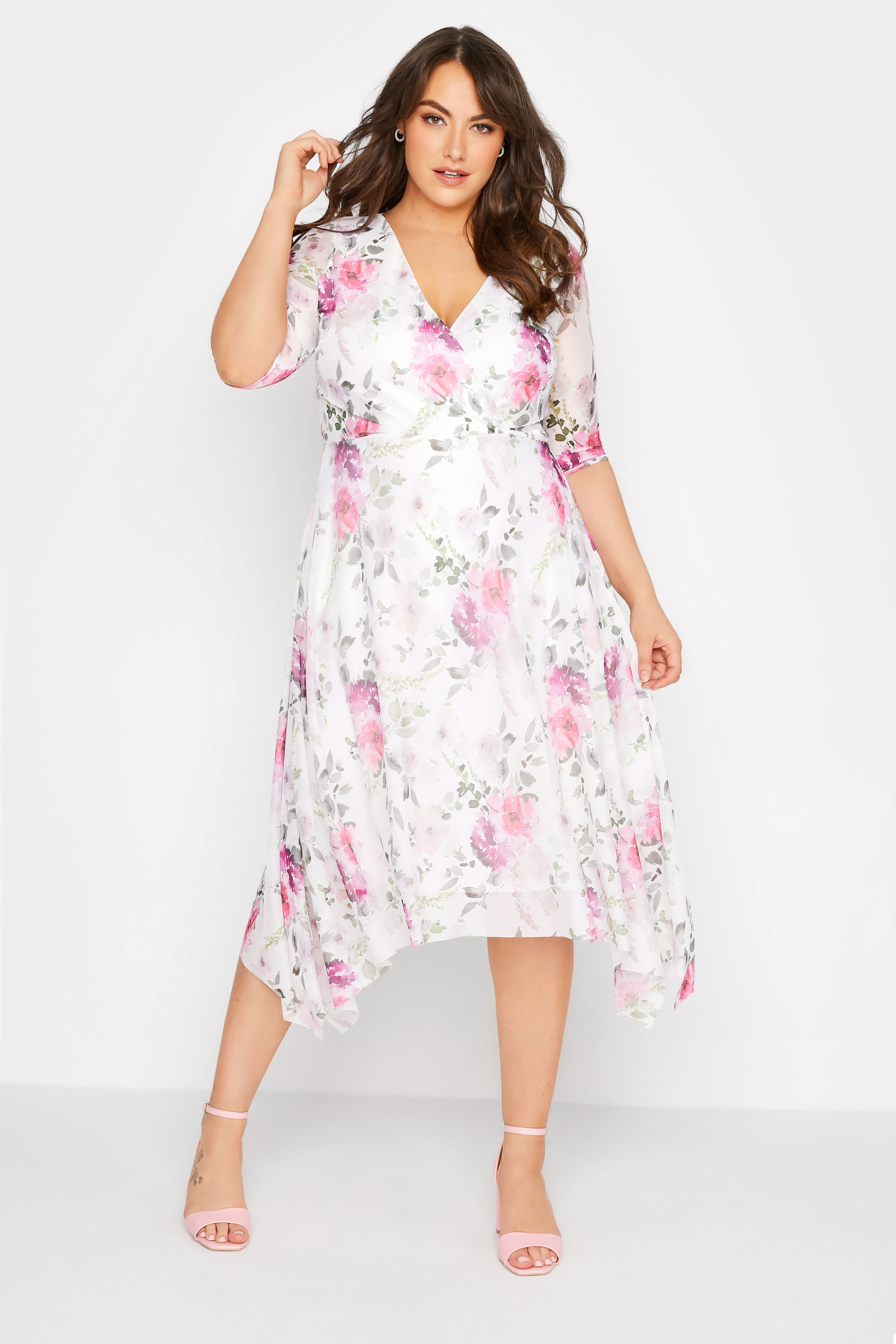 YOURS LONDON Plus Size White Floral ...