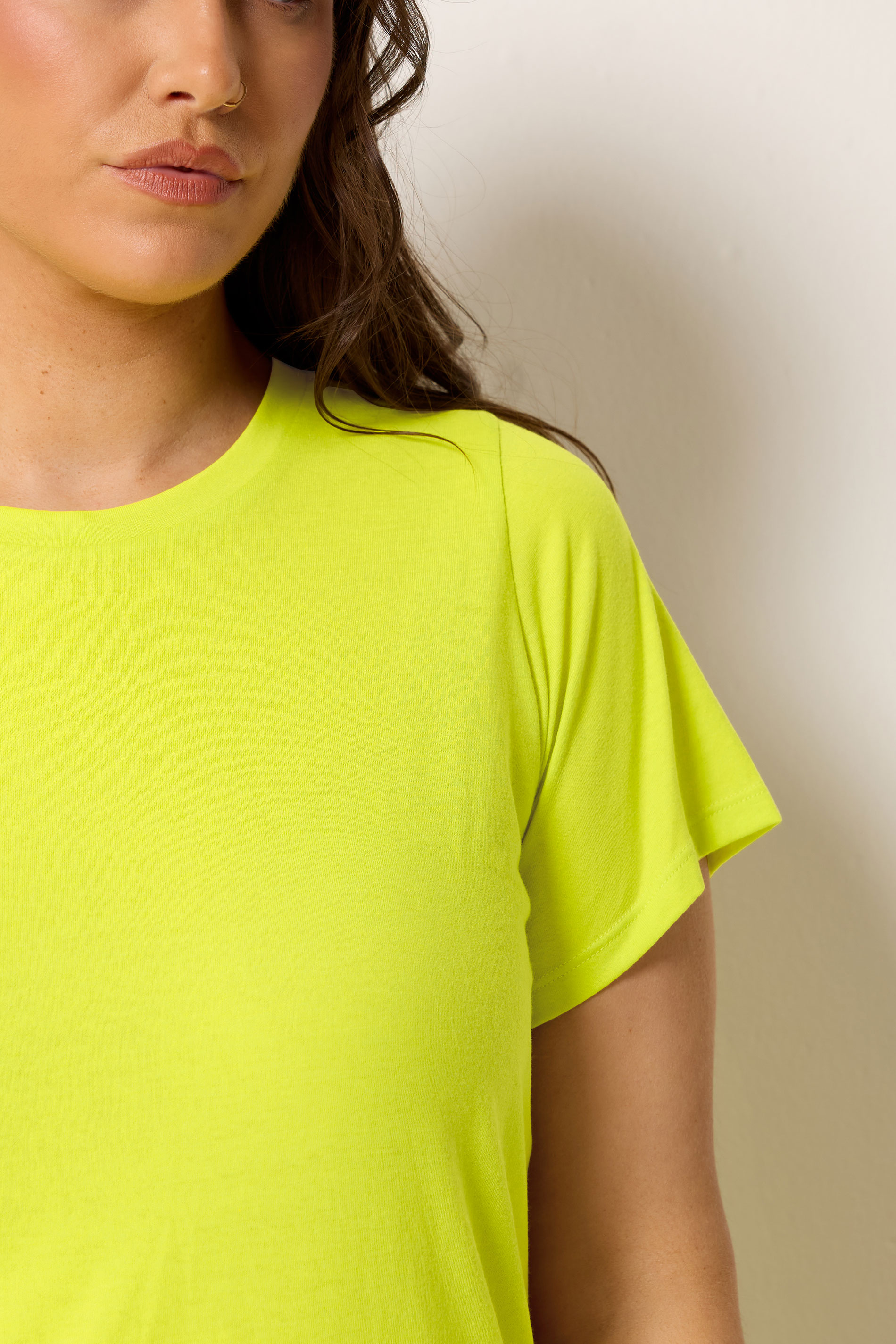 YOURS Plus Size Lime Green Core Basic T-Shirt | Yours Clothing 4