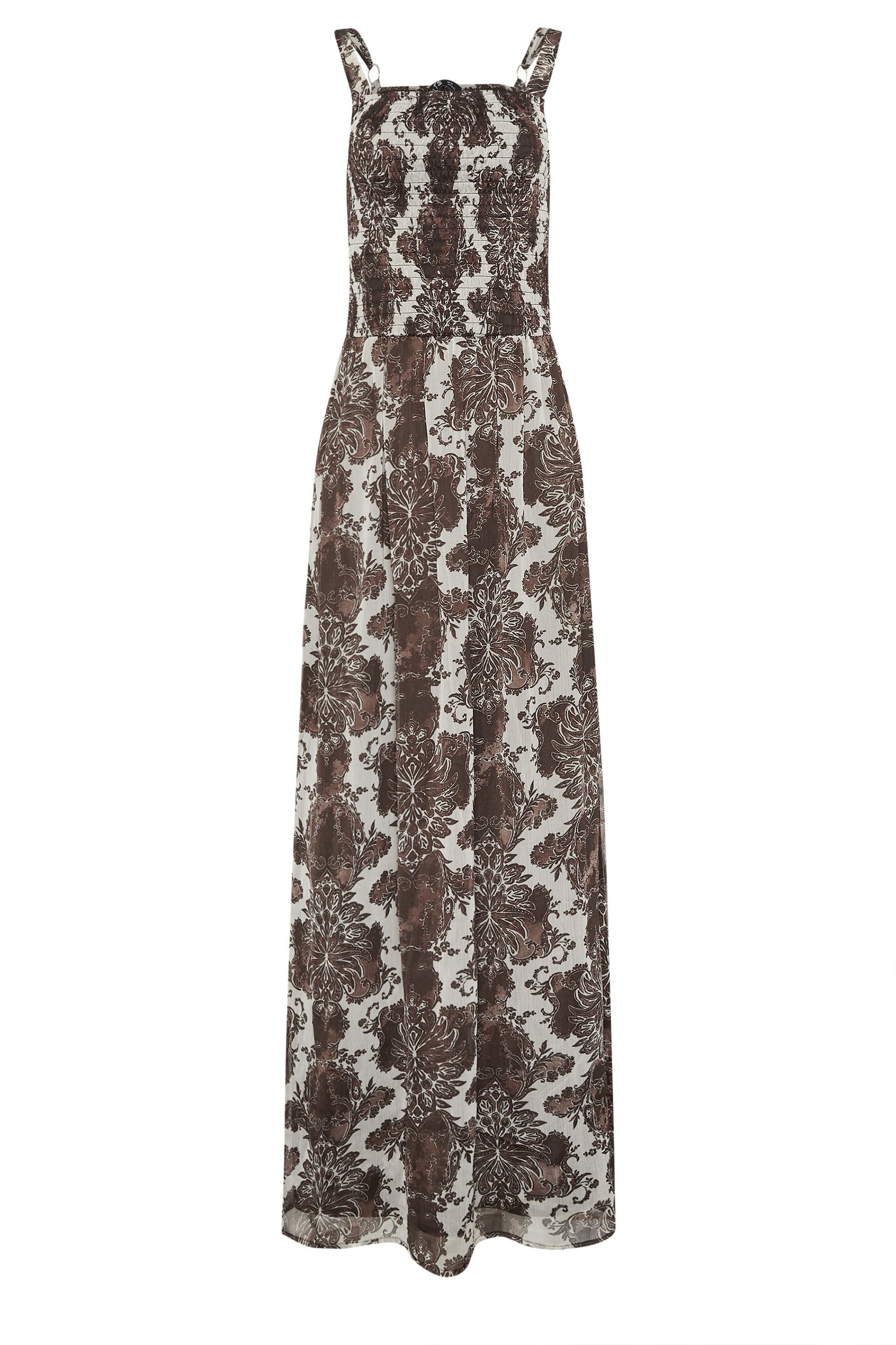 LTS Tall Women's Chocolate Brown Paisley Maxi Dress | Long Tall Sally 5