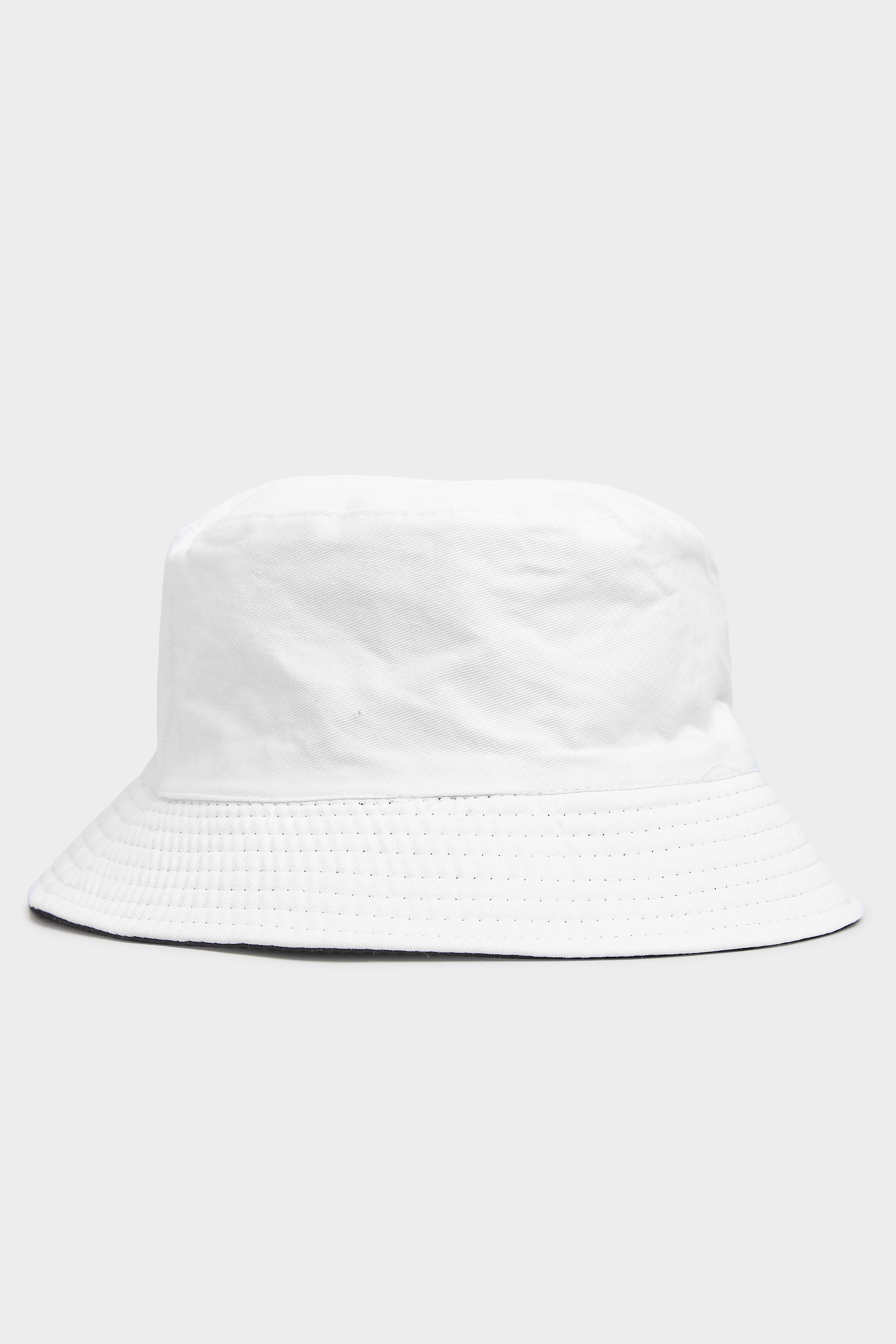 Accessoires Bonnets & Châpeaux | Bucket Hat Noir Réversible Blanc - KK03077