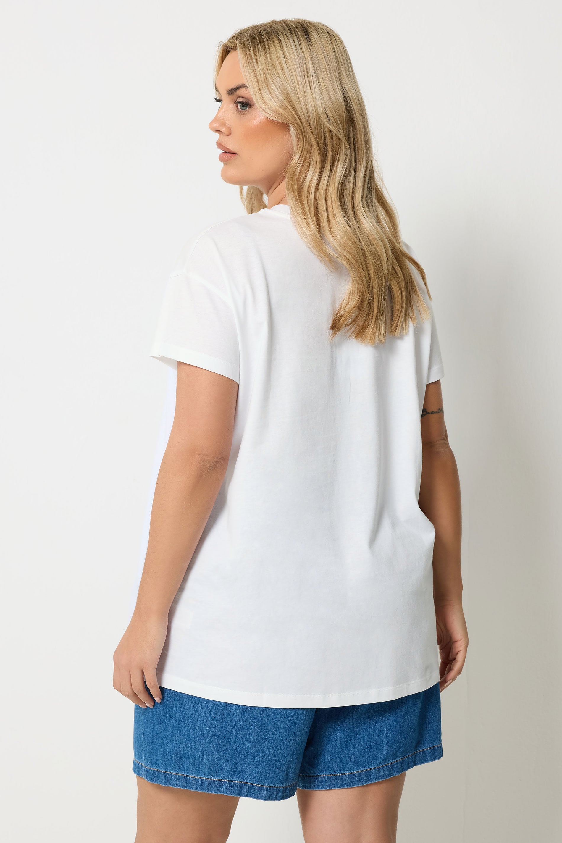 YOURS Plus Size White & Blue 'Lisbon Portugal' Graphic T-Shirt | Yours Clothing 4