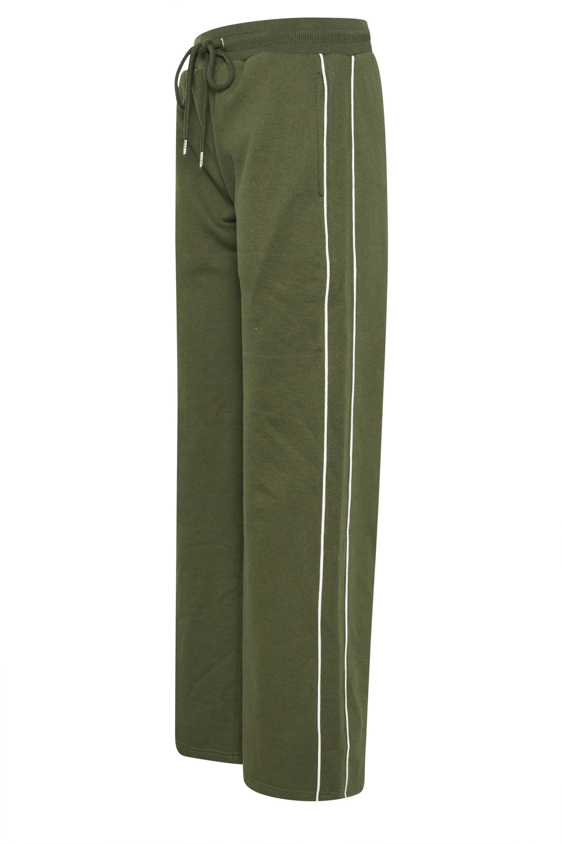 LTS Tall Women's Khaki Green Pipe Wide Leg Trousers | Long Tall Sally 6