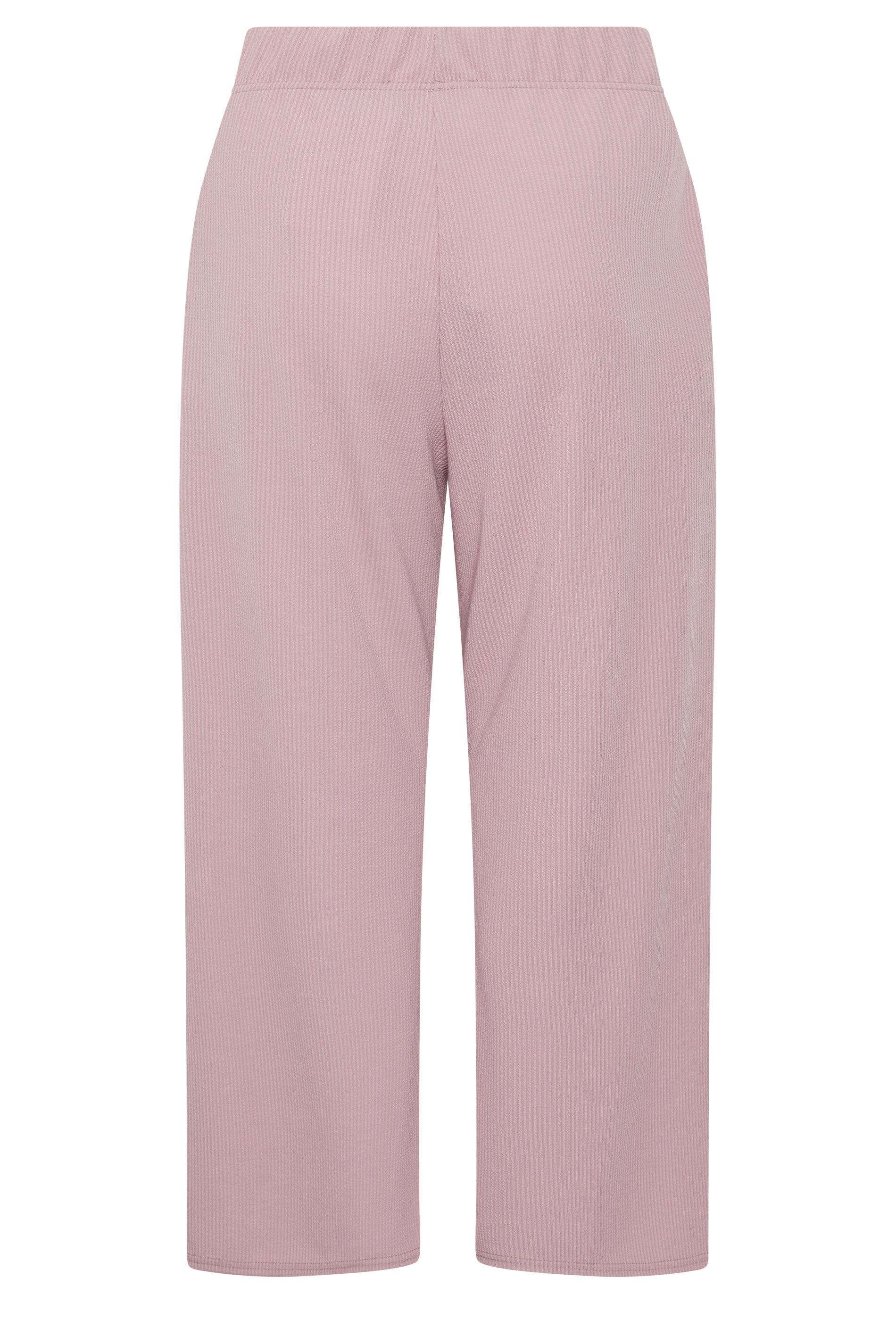 LIMITED COLLECTION Plus Size Pink Crinkle Wide Leg Trousers | Yours Clothing 6