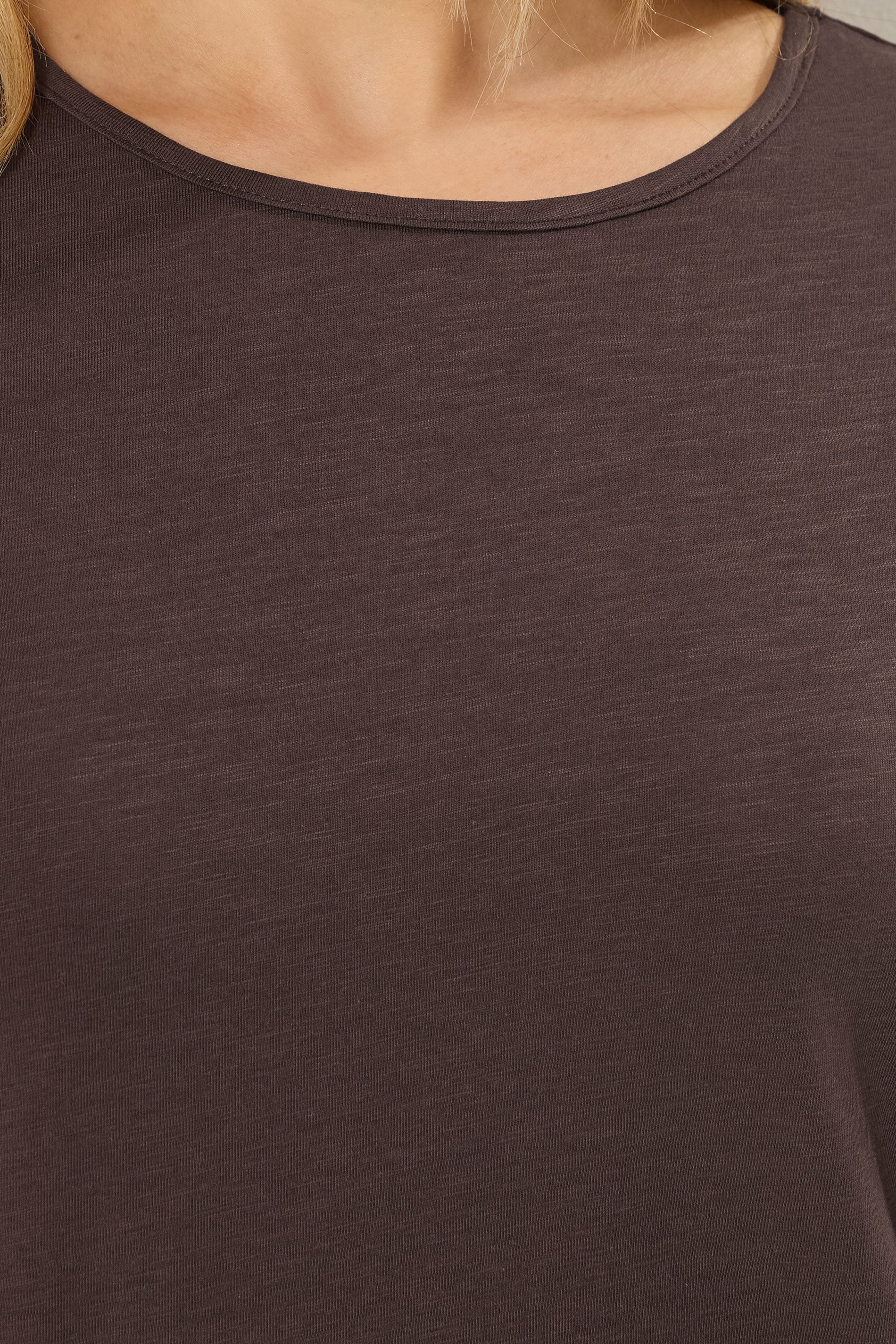 LTS Tall 3 PACK Women's Chocolate Brown & Light Blue Cotton V-Neck T-Shirts | Long Tall Sally 9