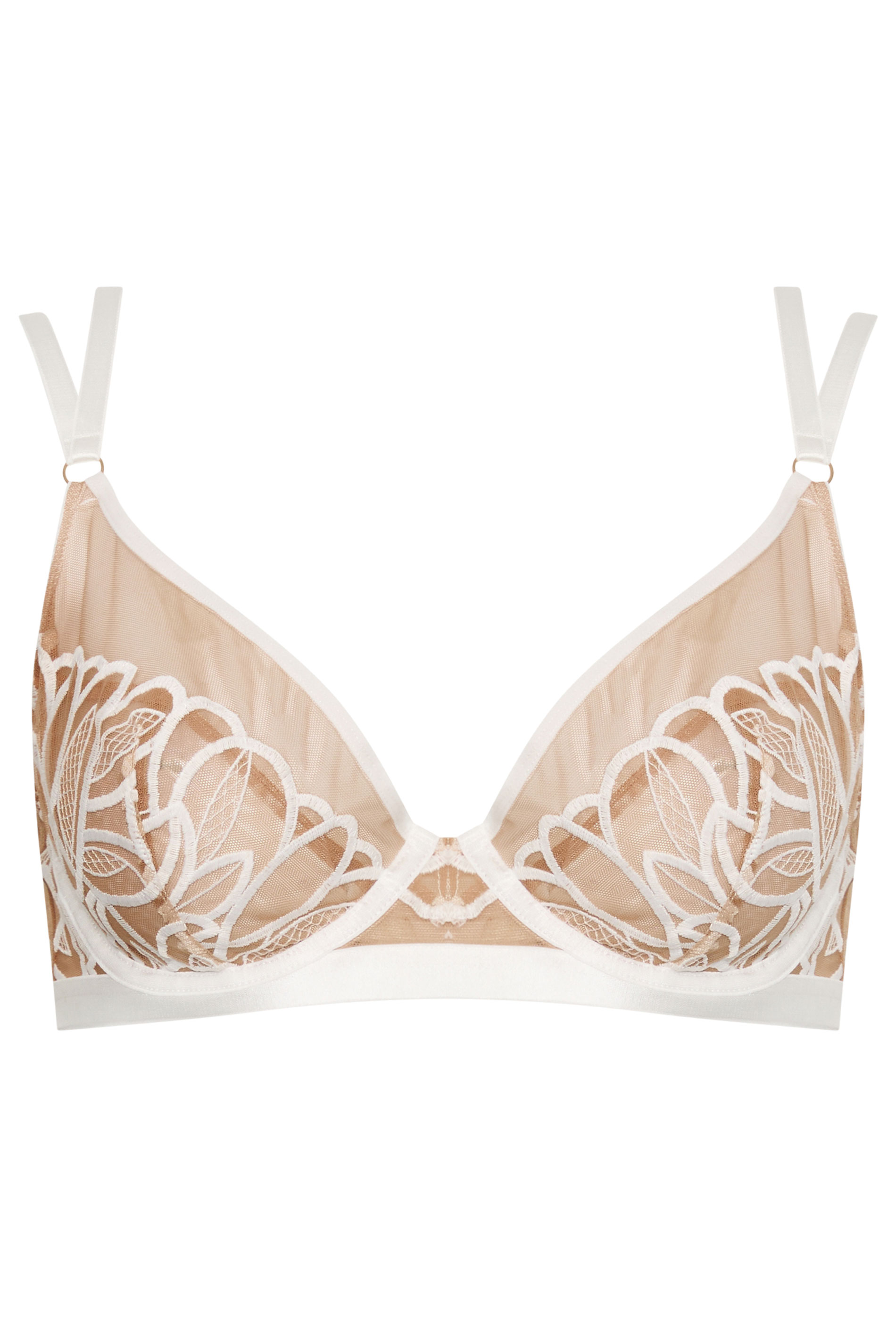 Playful Promises Witte Beha Met Grafisch Bloemenborduursel Size 38DD
