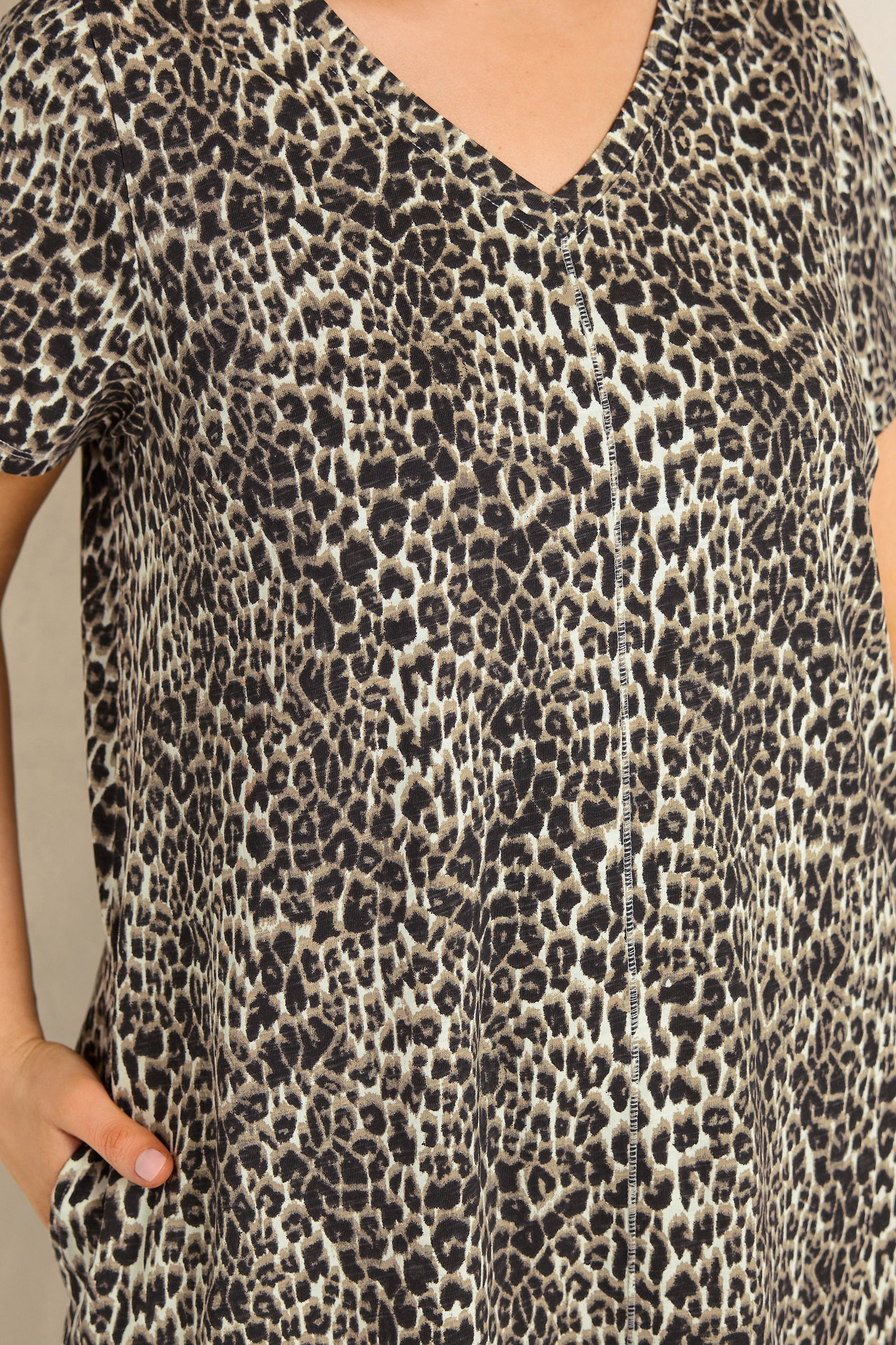 EVANS Plus Size Natural Brown Leopard Print Cotton Dress | Evans  5