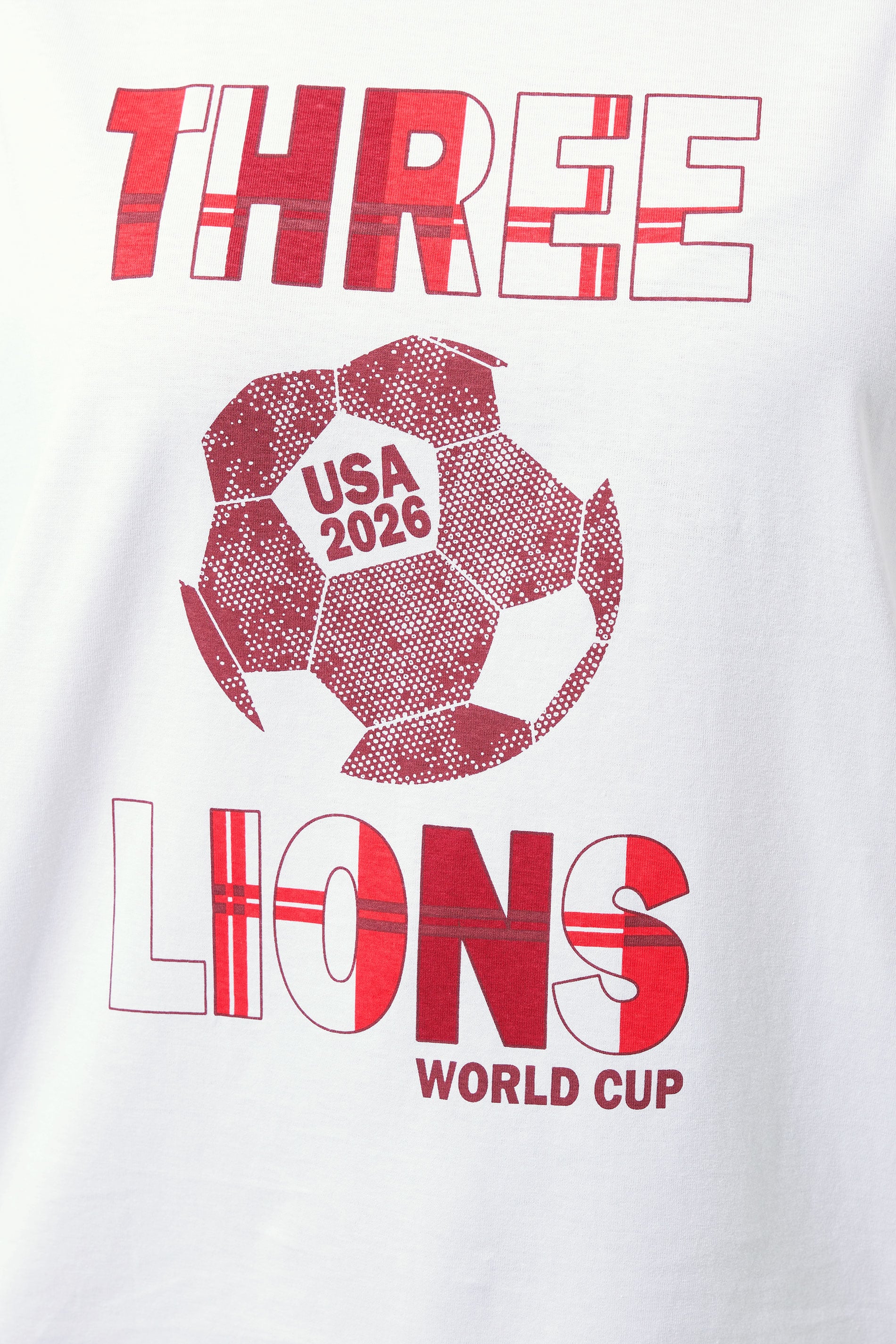 LIMITED COLLECTION Plus Size White 'Three Lions' England T-Shirt | Yours Clothing 5