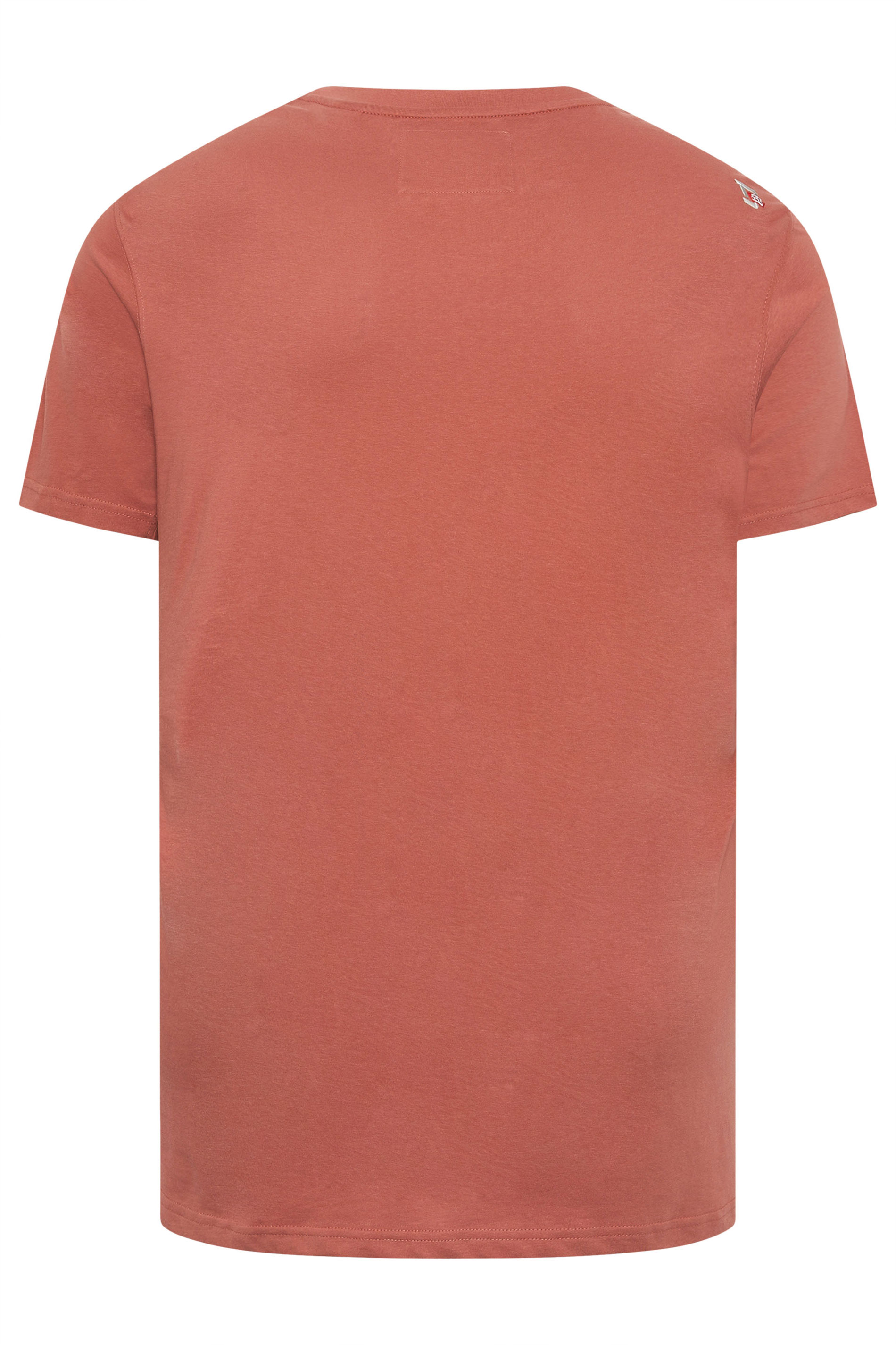 D555 Big & Tall Brick Red Florida Surf Print T-Shirt | BadRhino 4