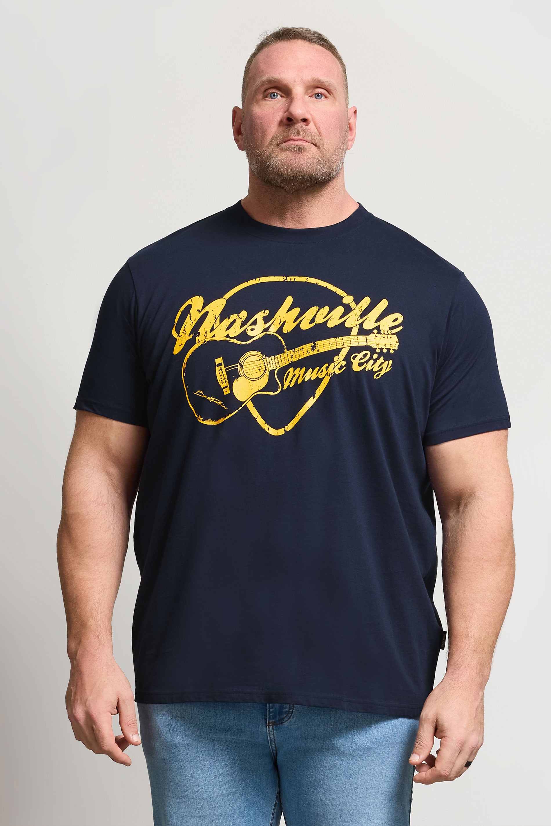 BadRhino Big & Tall Navy Blue Nashville Graphic T-Shirt | BadRhino 3