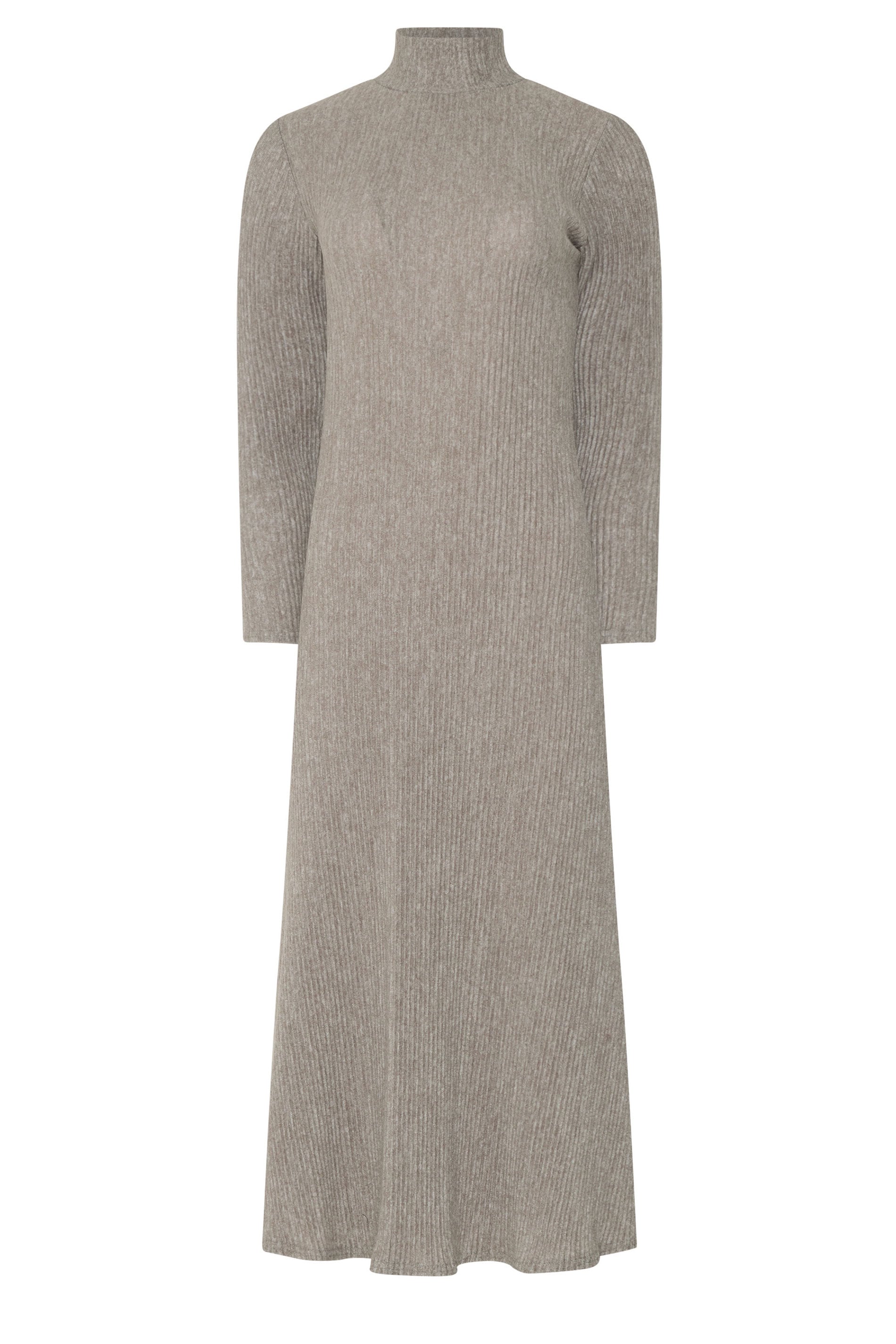 M&Co Natural Brown Soft Touch Fit & Flare Dress 5